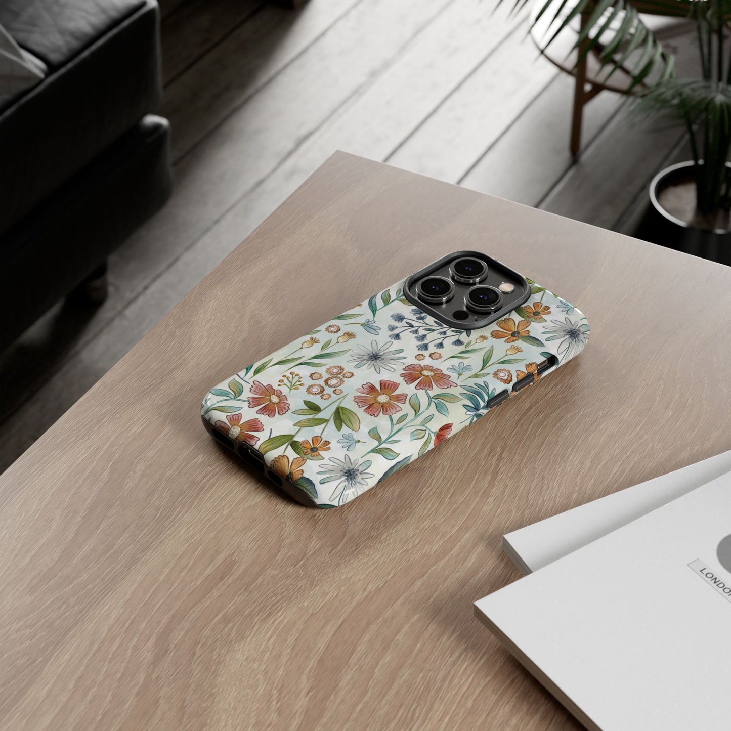 Rainbow Wild Flowers Tough Phone Case