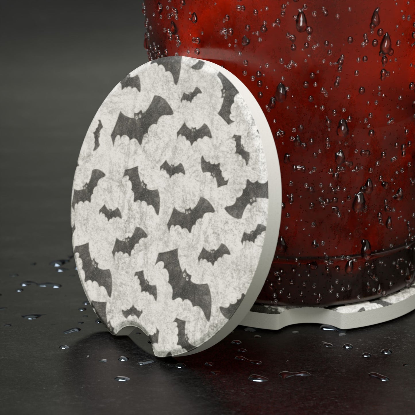 Bats! Soapstone Car Coaster