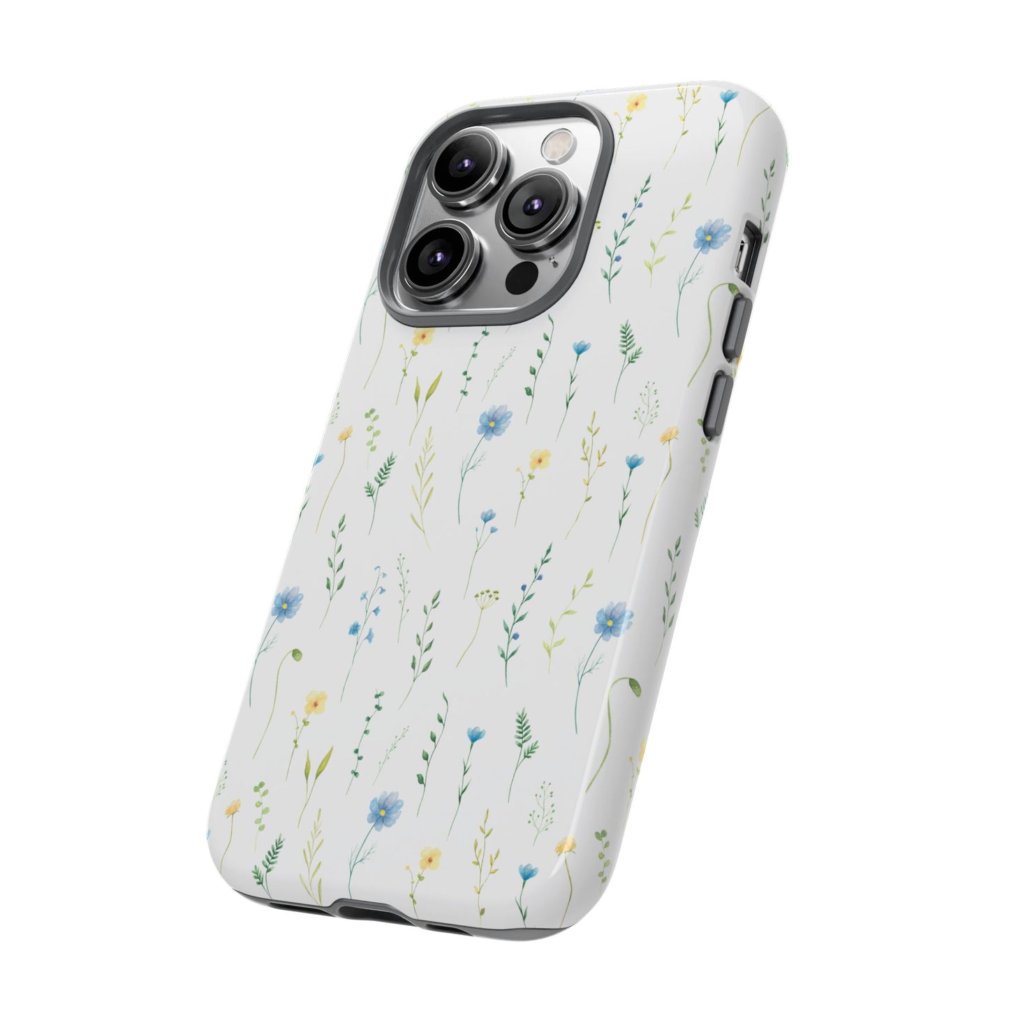 Blue & Yellow Wild Flower Tough Phone Case