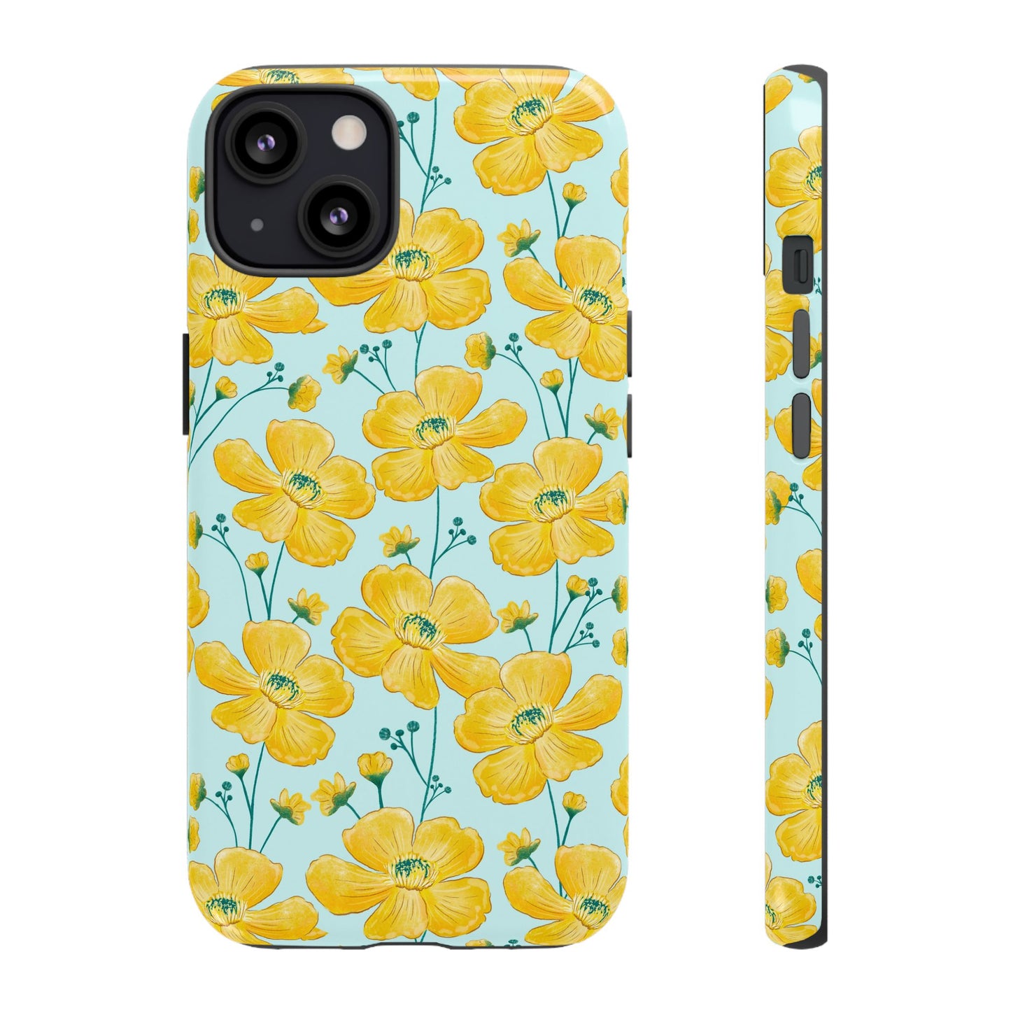 Yellow Sunshine Flowers Tough Phone Case