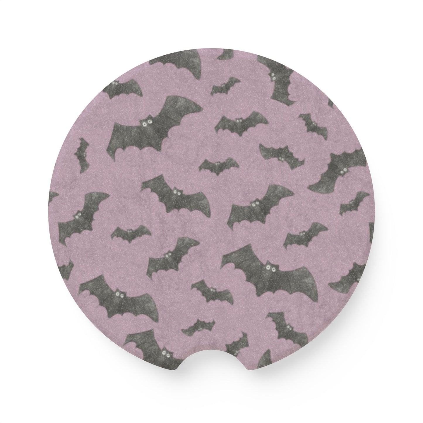 Purple Bats! Soapstone Car Coaster