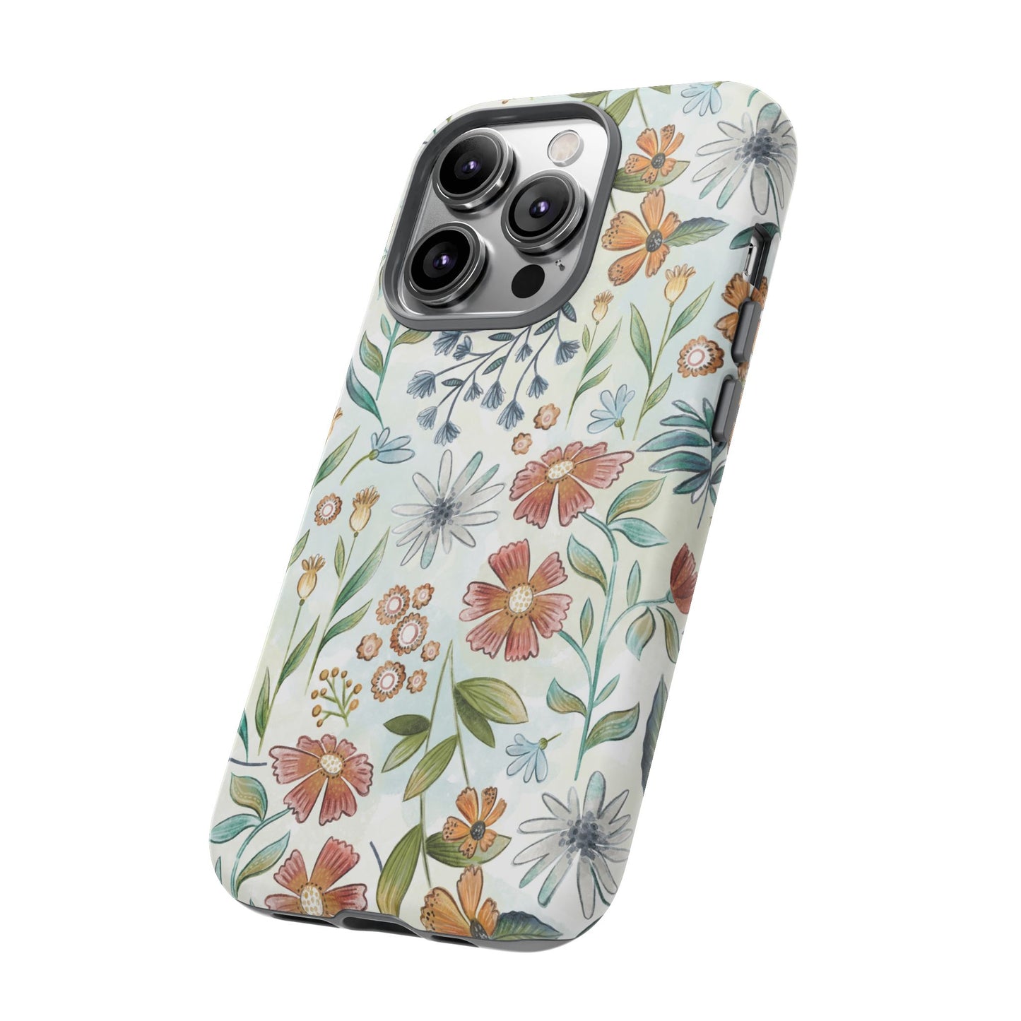 Rainbow Wild Flowers Tough Phone Case