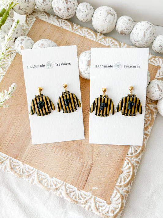 Candy Striped Black & Gold Sweaters