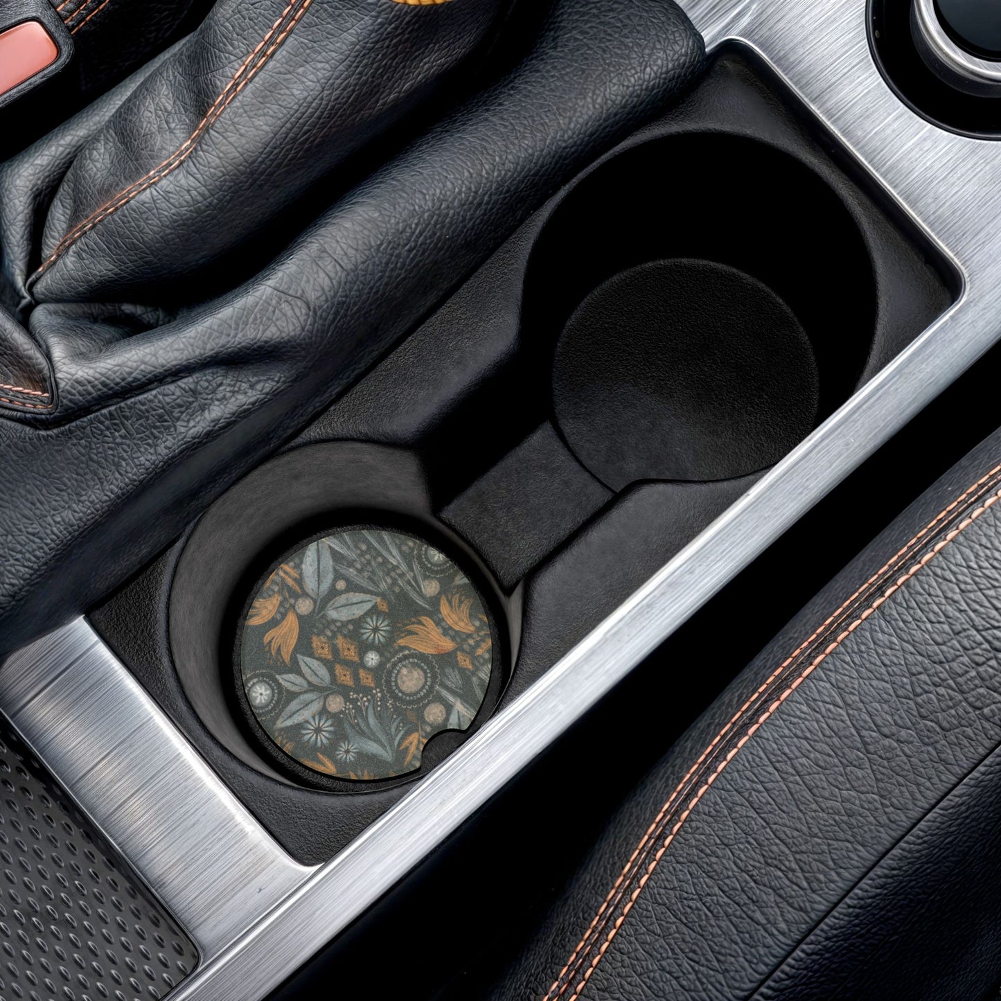 Autumn Flannel Soapstone Car Coaster