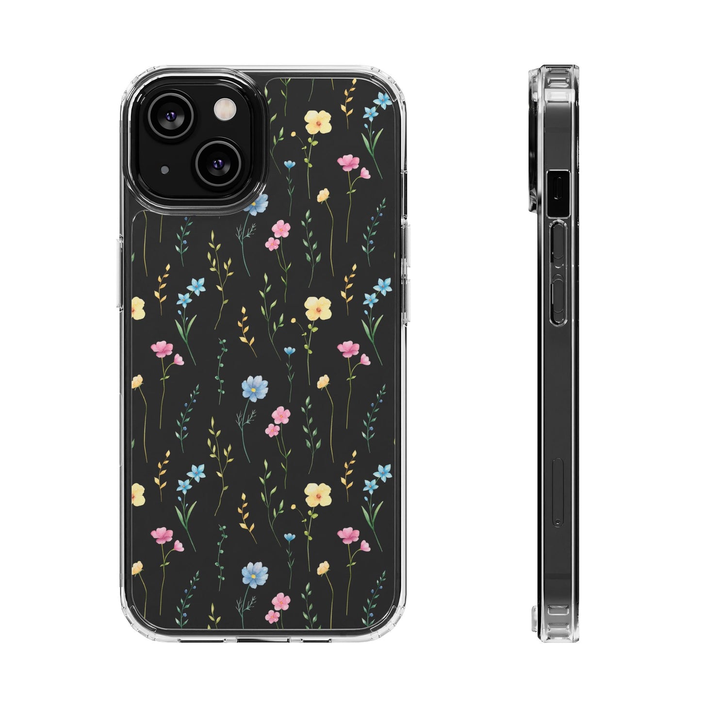 Multi Colored Wild Flower Clear Case