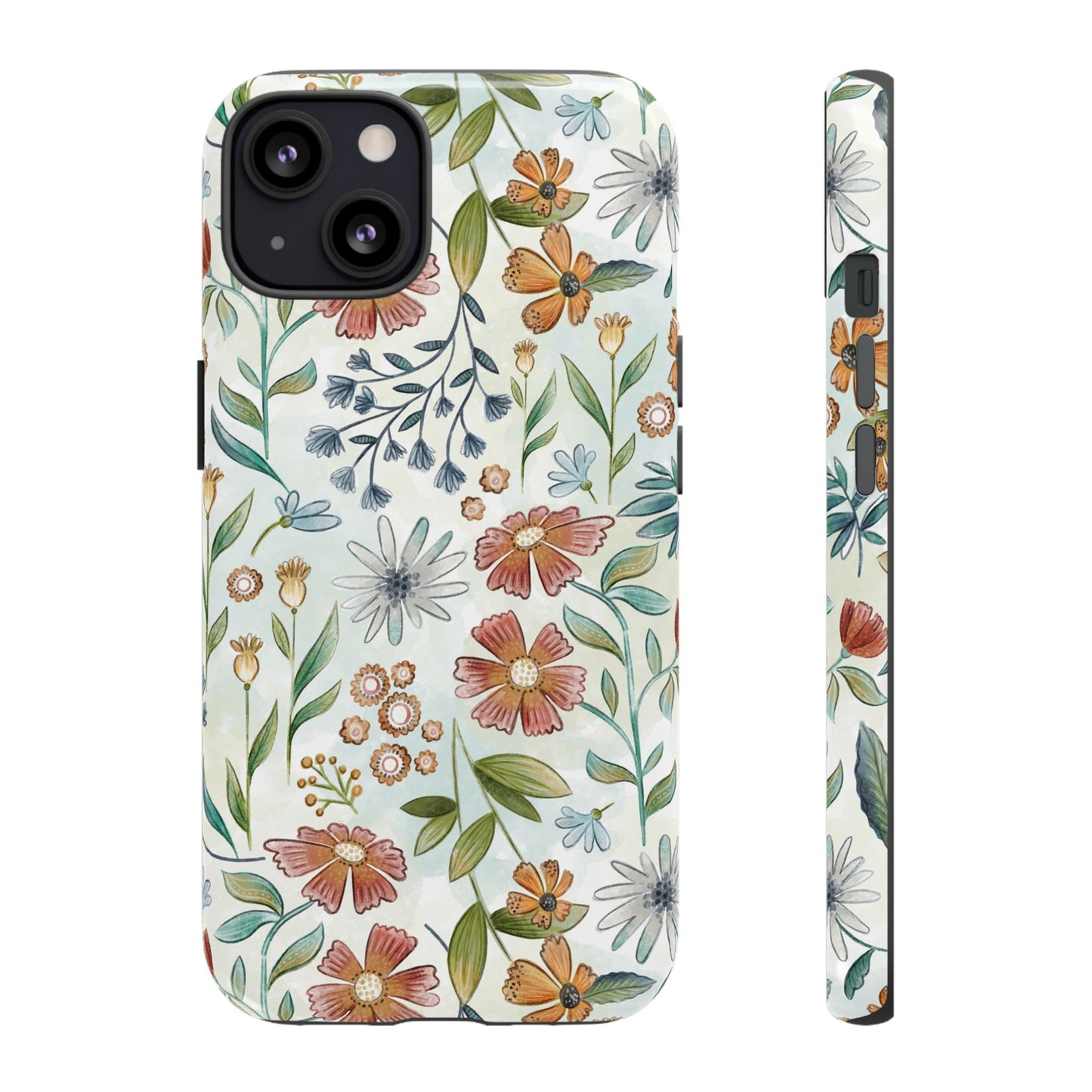 Rainbow Wild Flowers Tough Phone Case