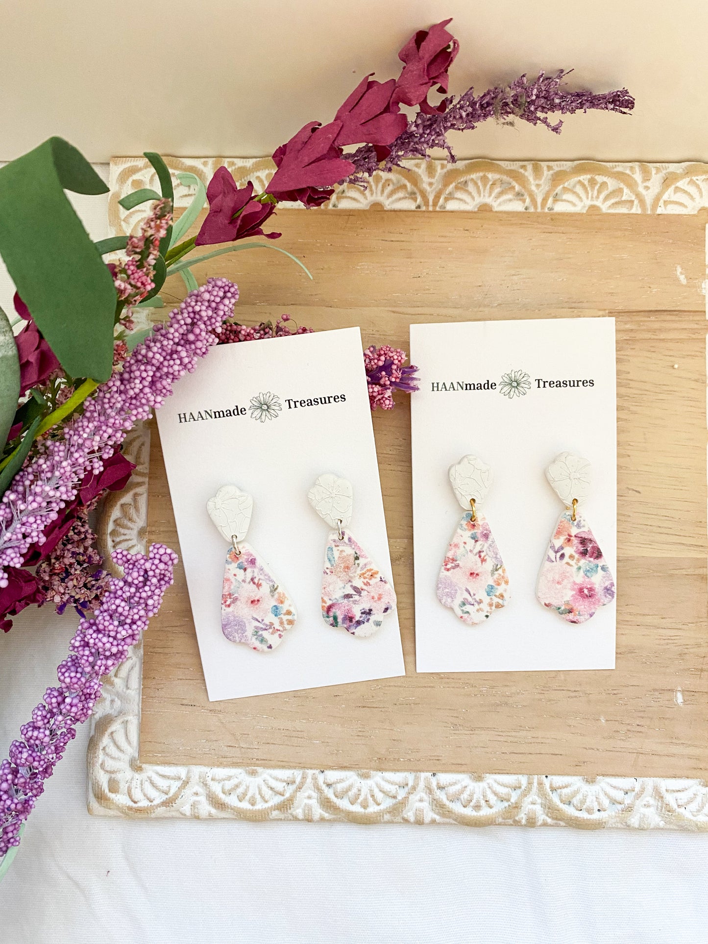 Spring Floral Dangles