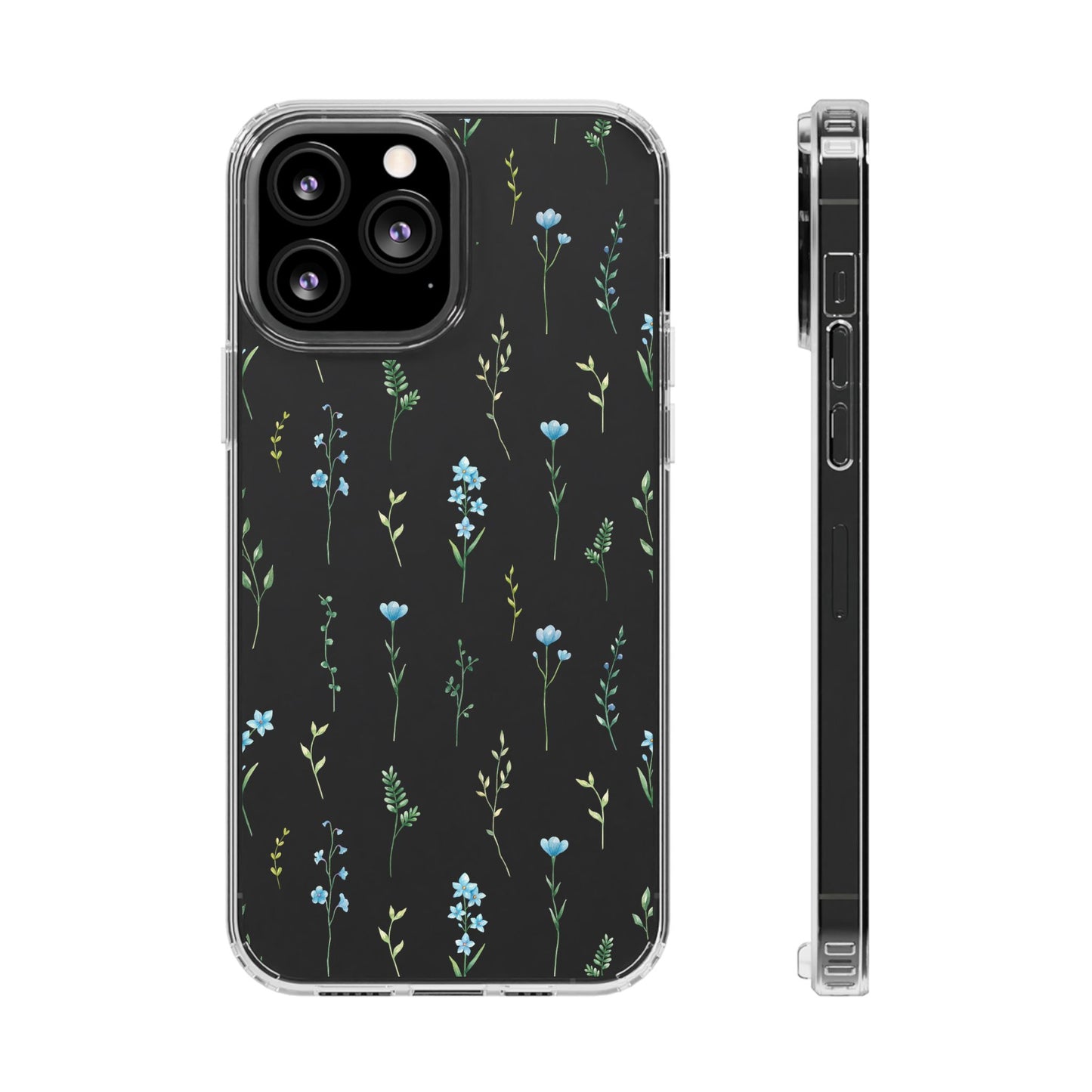 Blues Wild Flower Clear Case