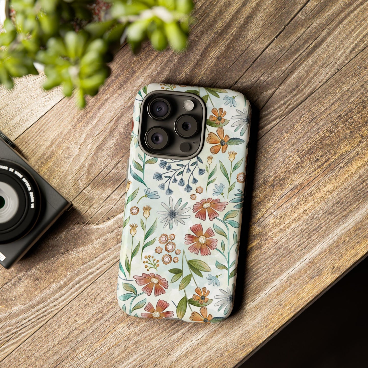 Rainbow Wild Flowers Tough Phone Case