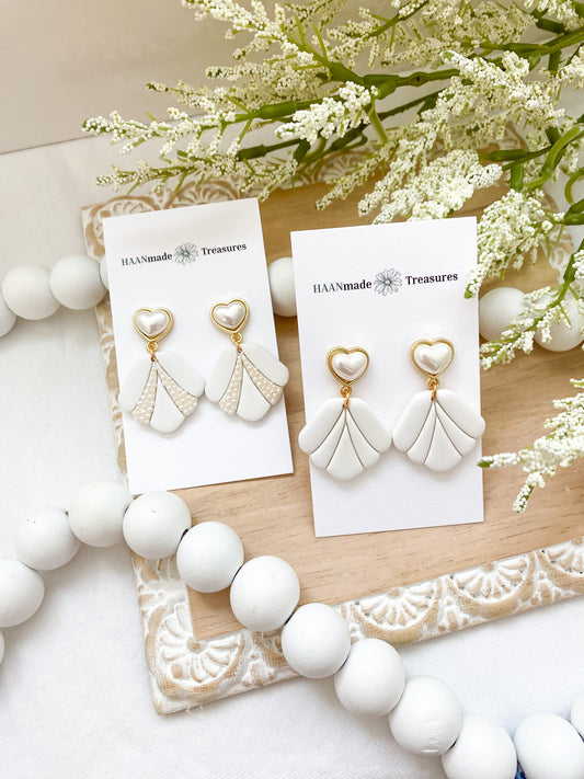 Elegant White & Pearl Dangles