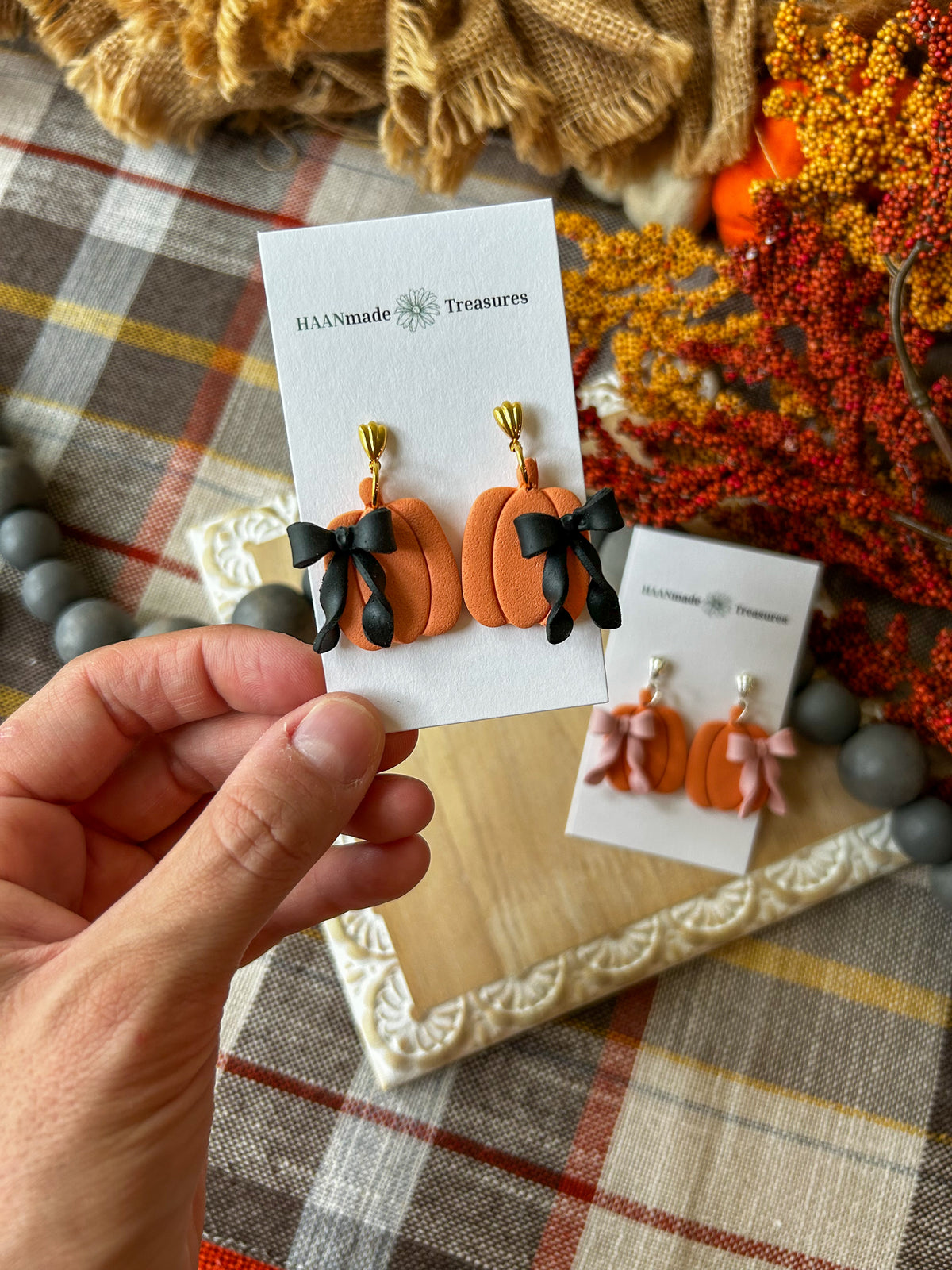 Pumpkin Bow Earrings