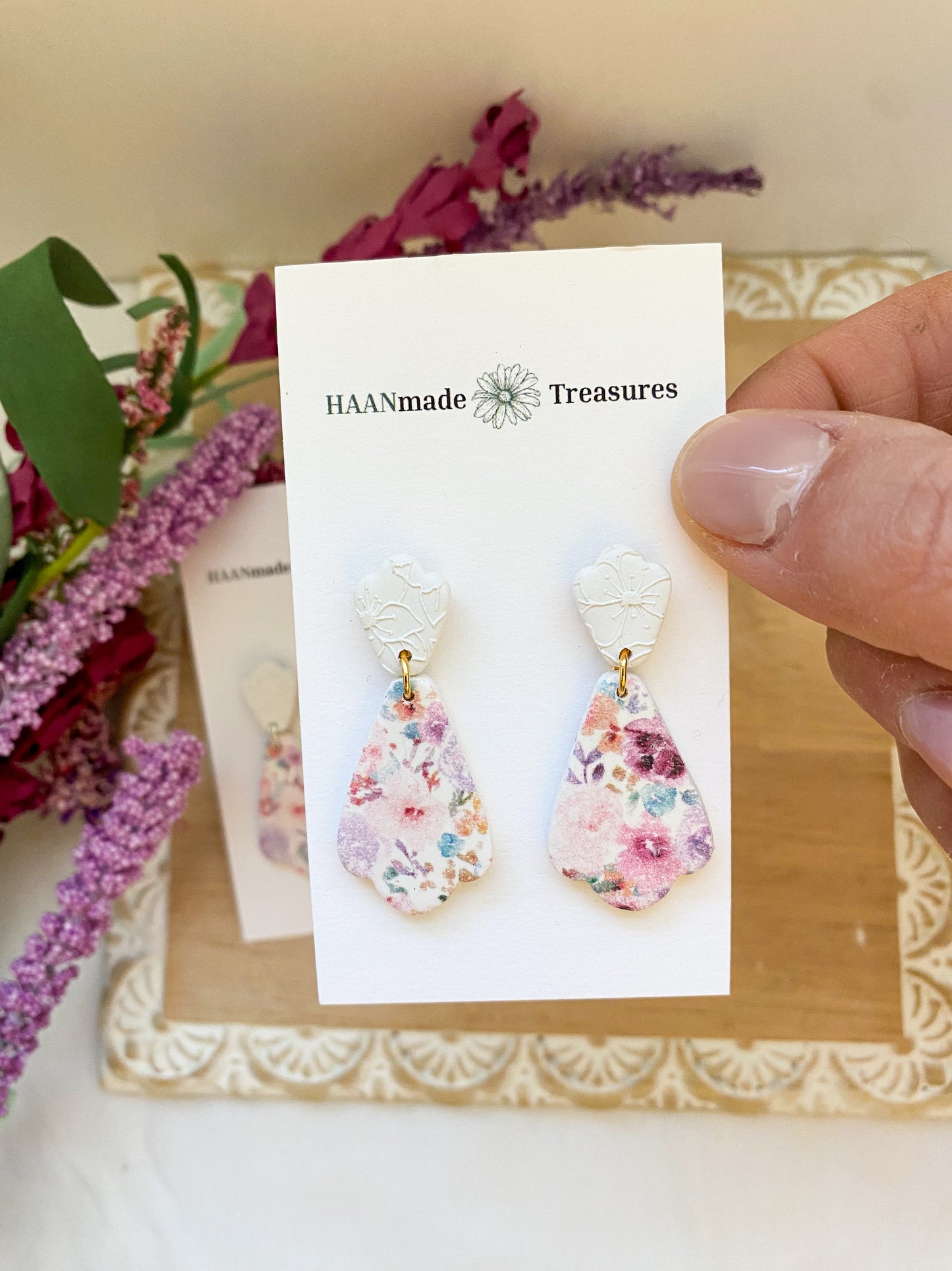 Spring Floral Dangles