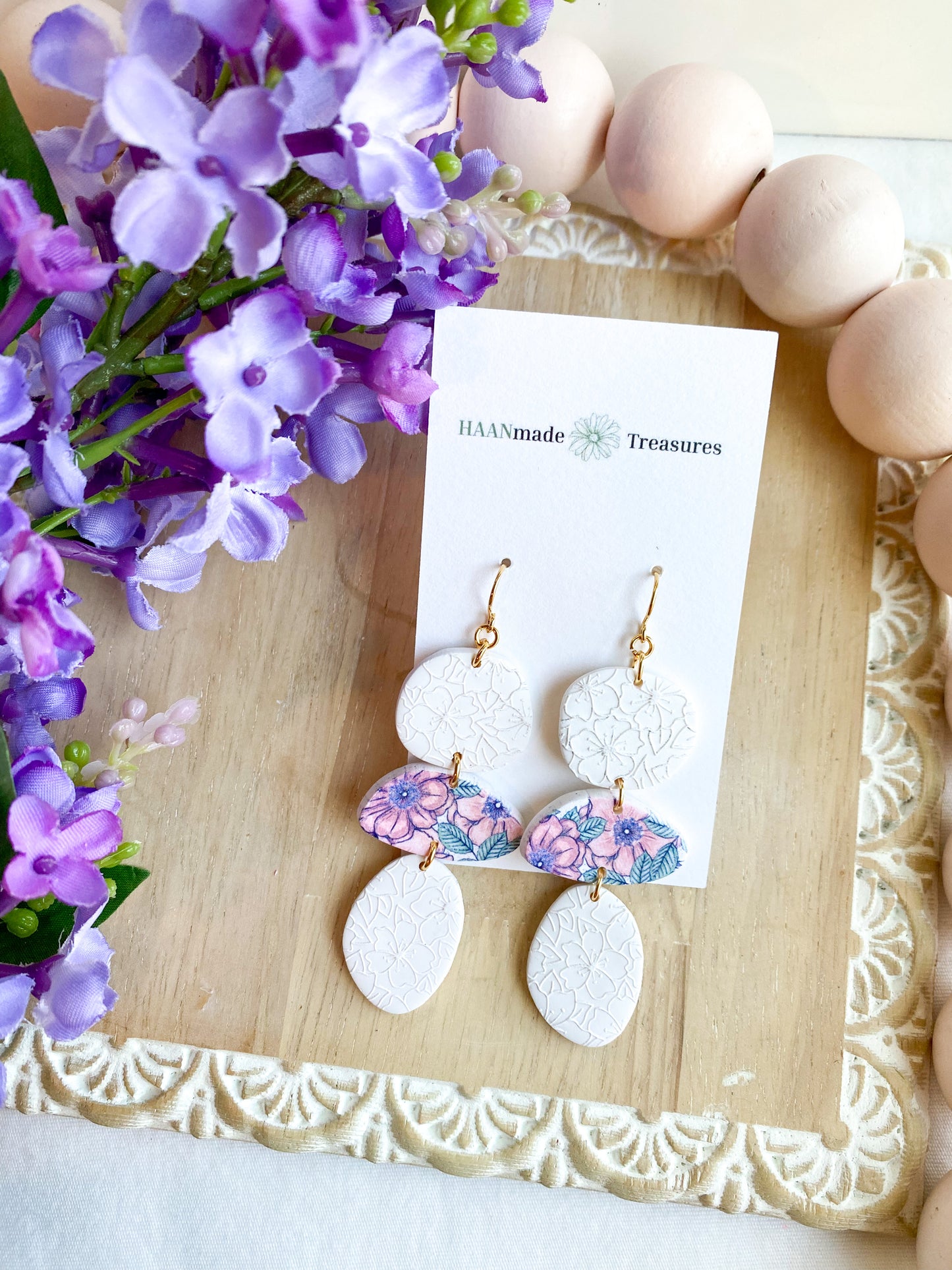 Floral Abstract Dangles