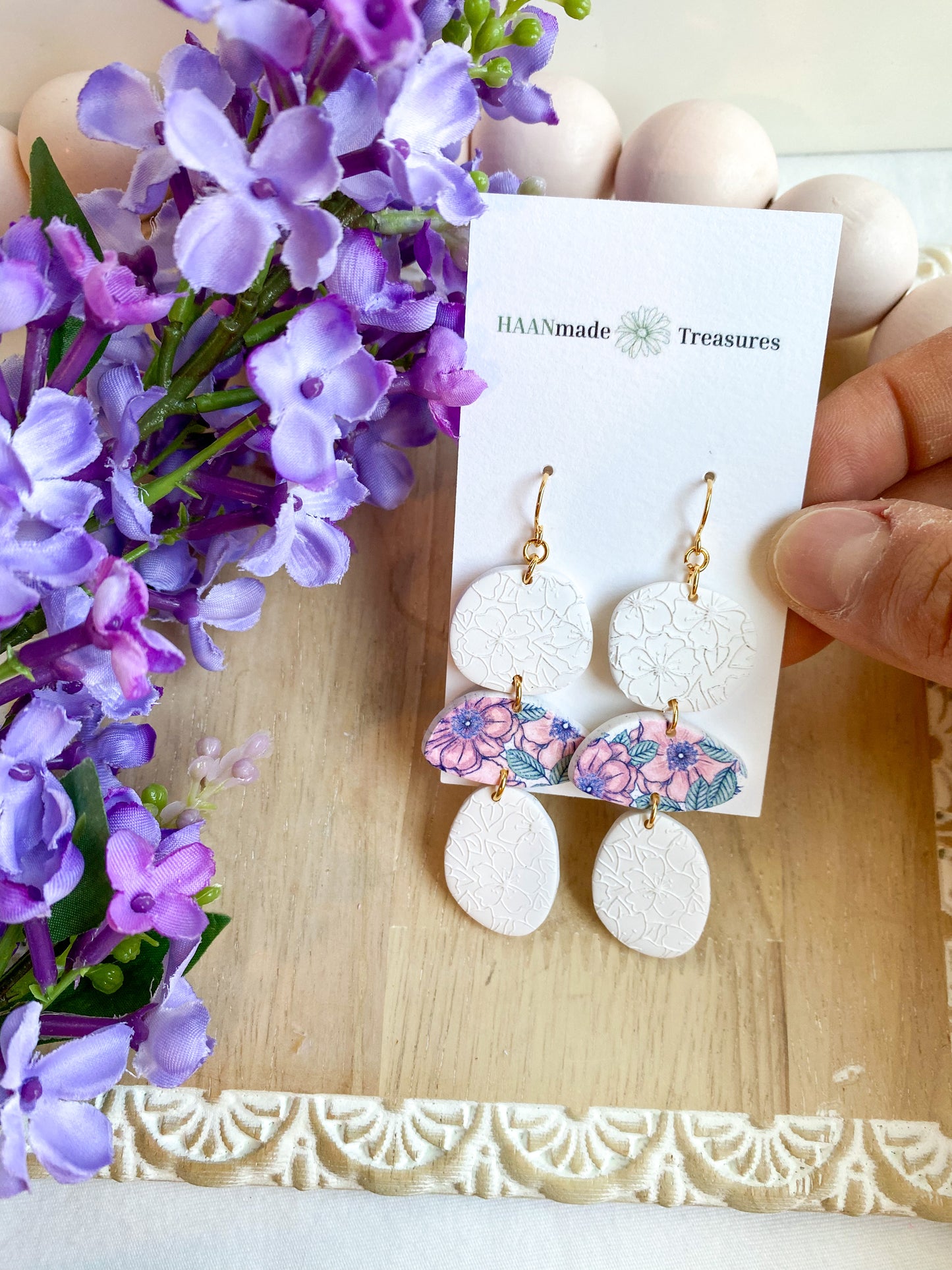 Floral Abstract Dangles