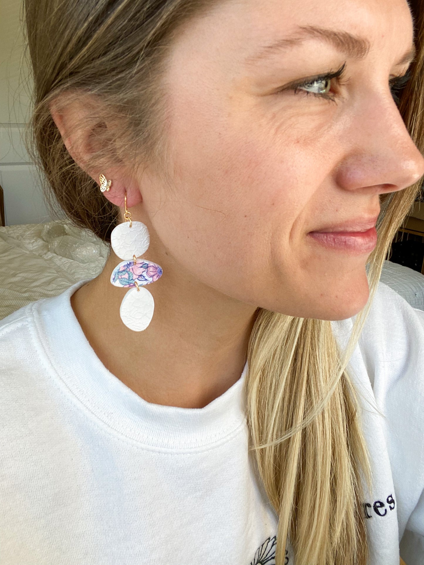 Floral Abstract Dangles