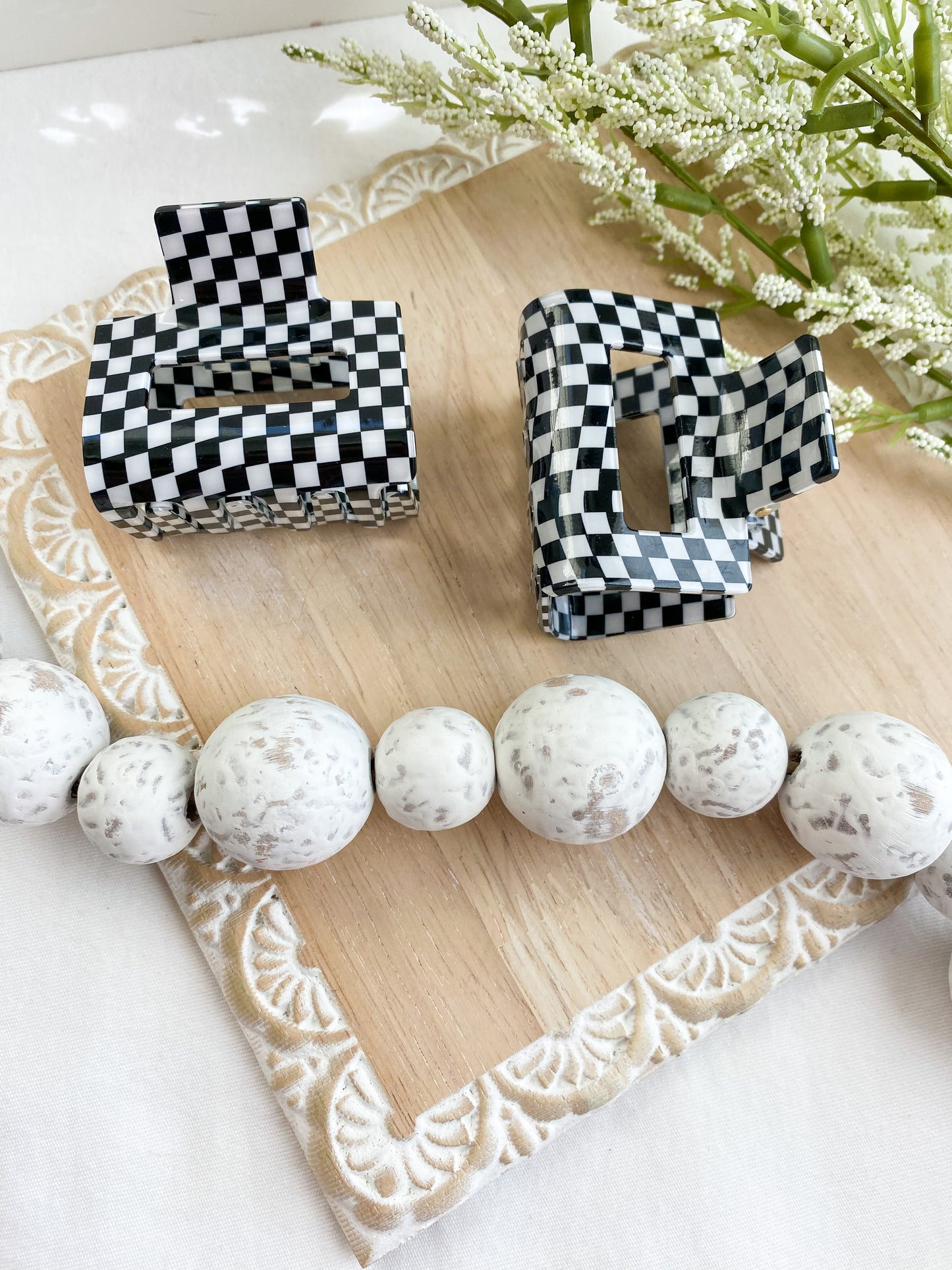 2” Checkered Claw Clips