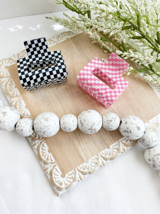 2” Checkered Claw Clips