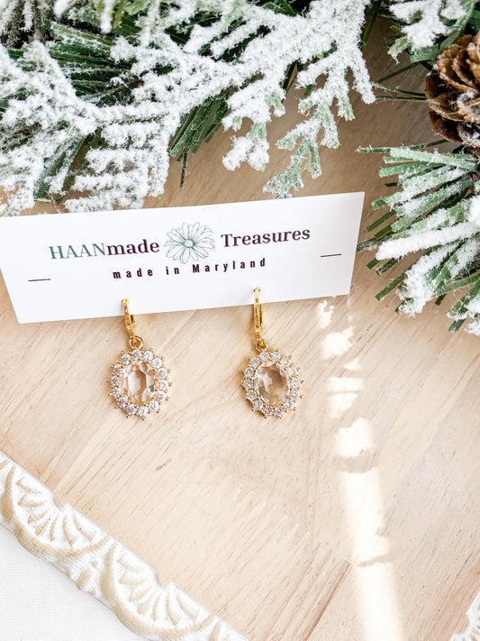 Champagne & Diamond Small Dangles