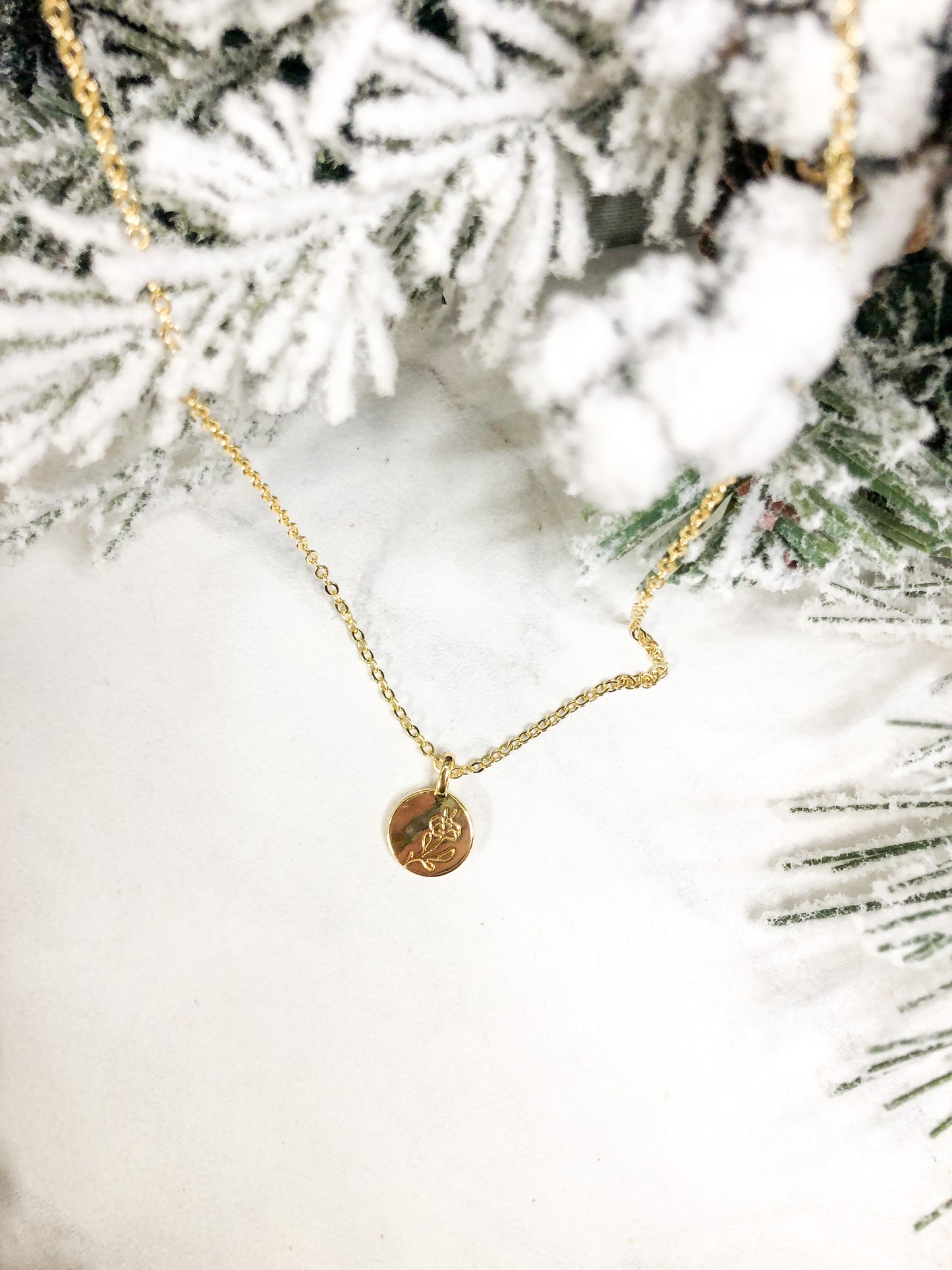 Flower Imprint Necklace