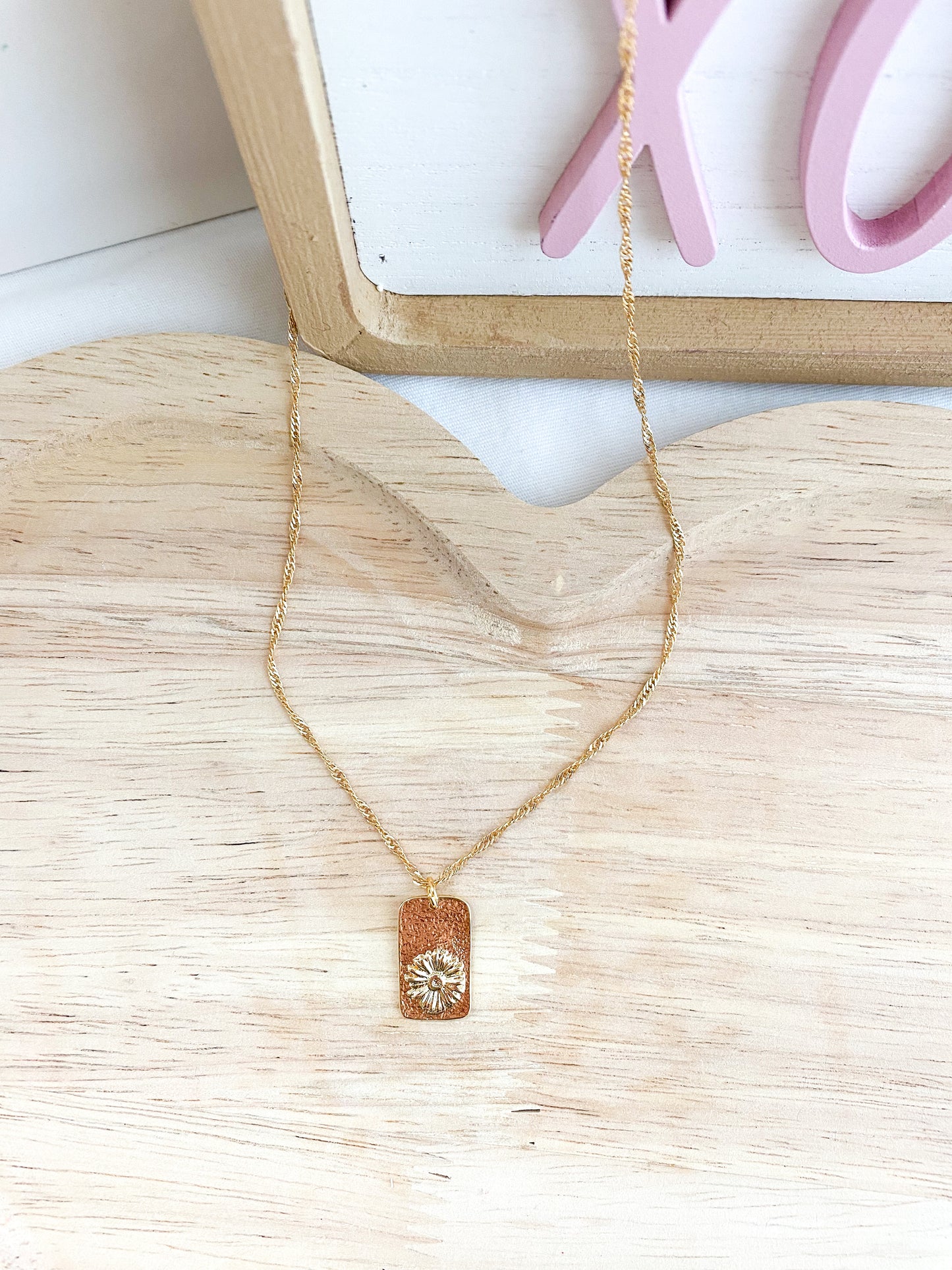 Sunflower Twisted Necklace