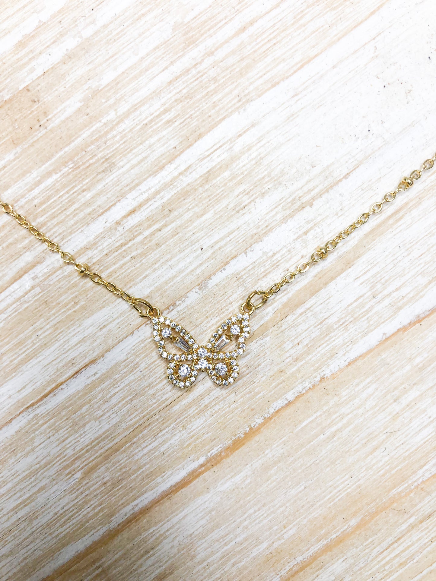 Diamond Butterfly Necklace