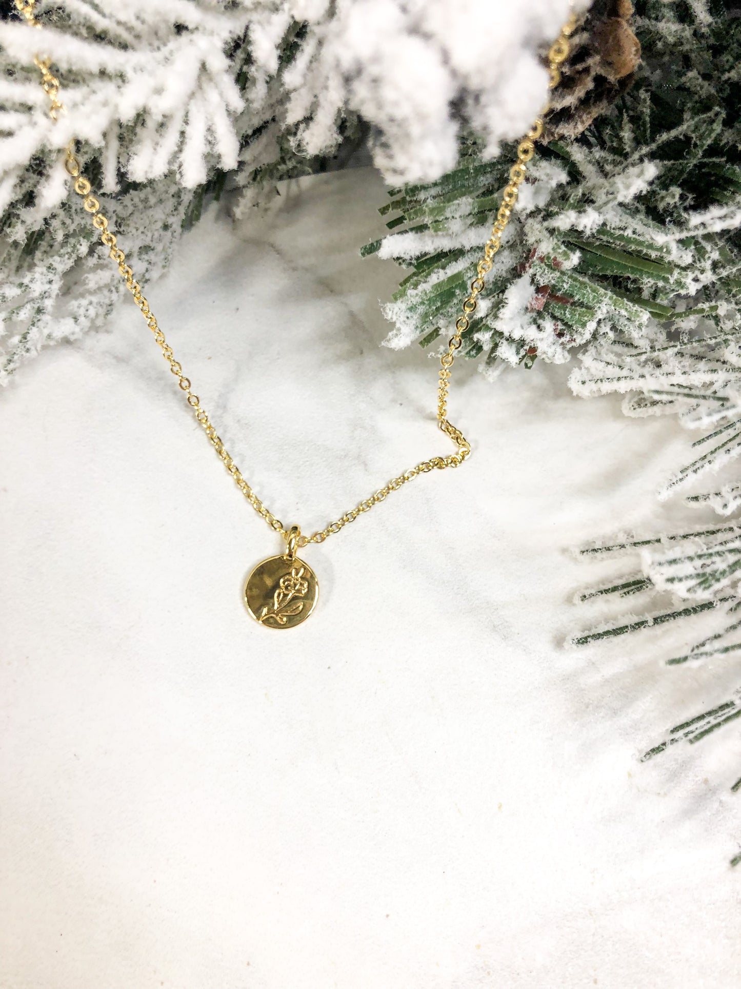 Flower Imprint Necklace