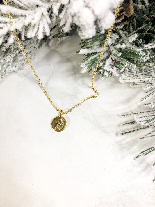 Flower Imprint Necklace