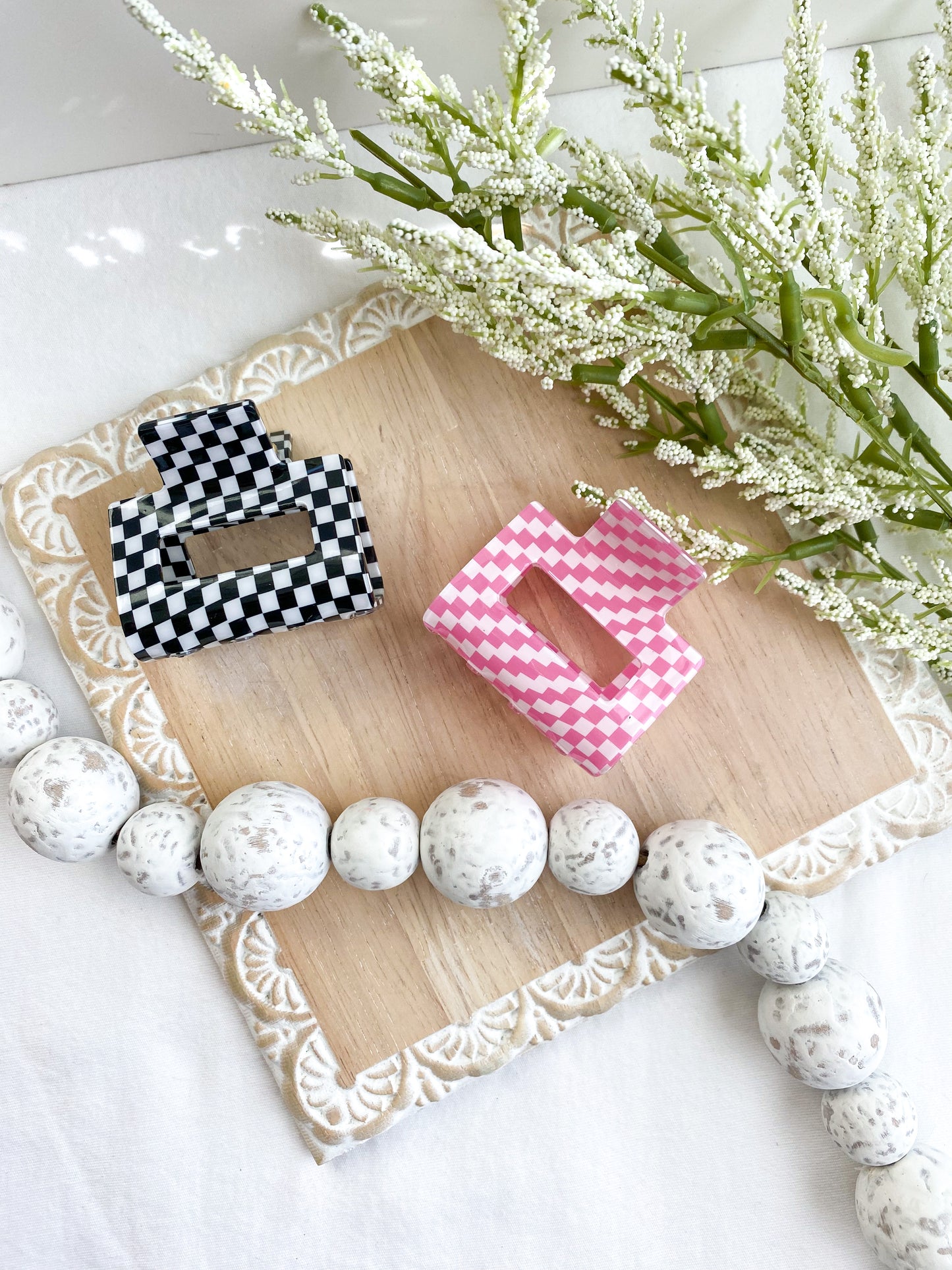 2” Checkered Claw Clips