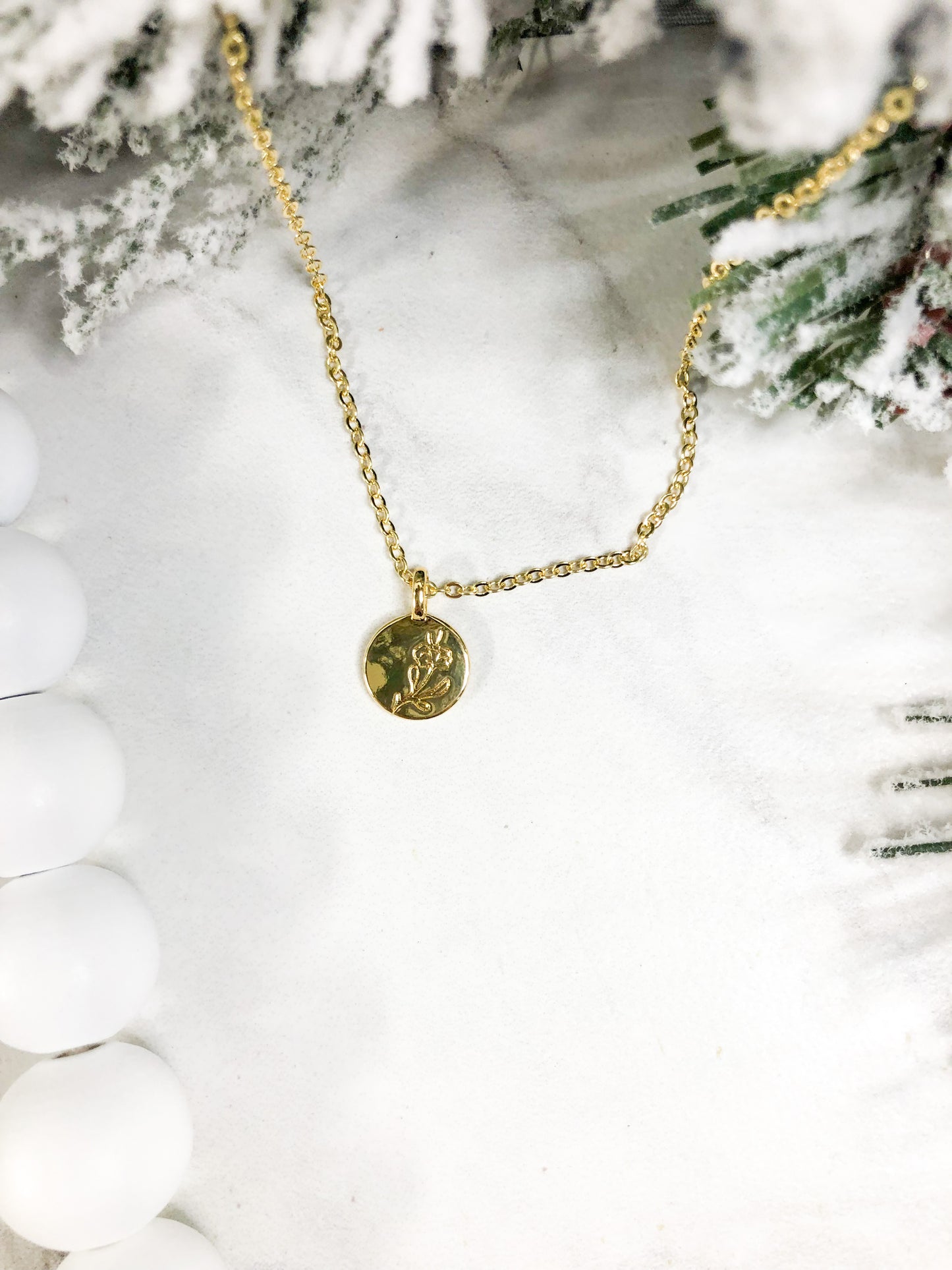 Flower Imprint Necklace