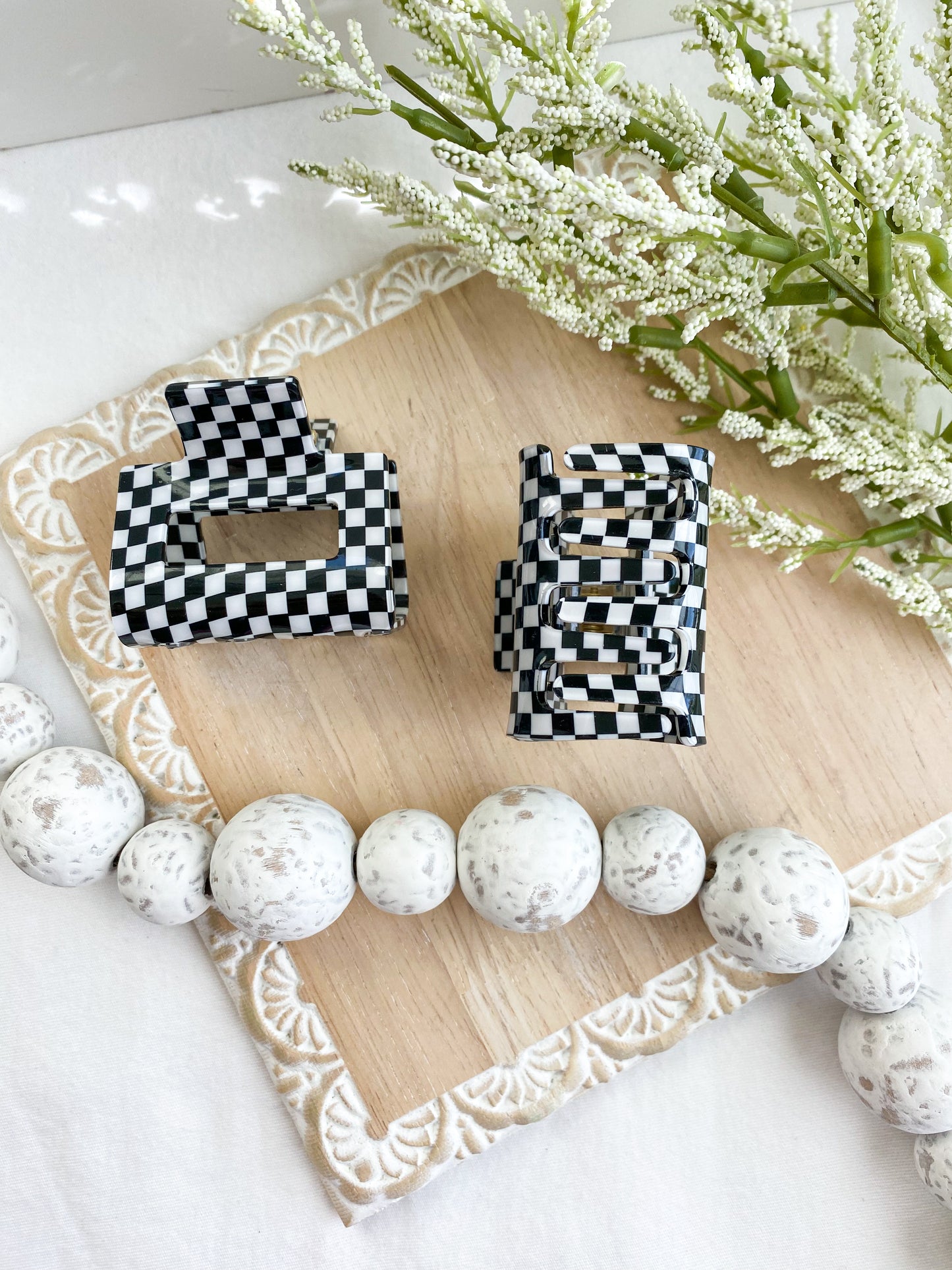 2” Checkered Claw Clips