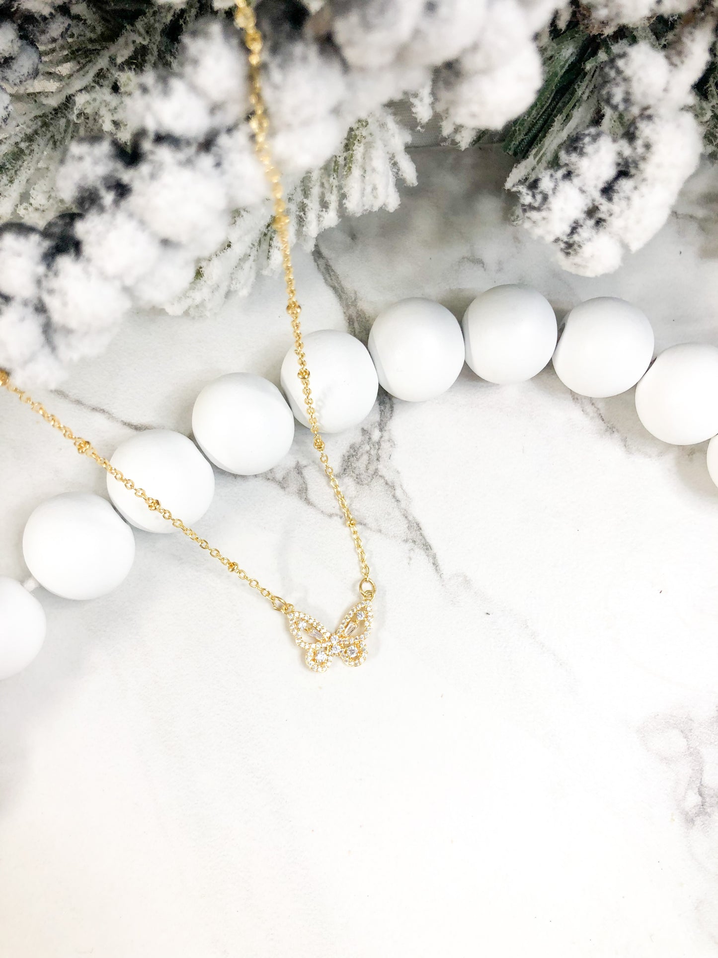 Diamond Butterfly Necklace