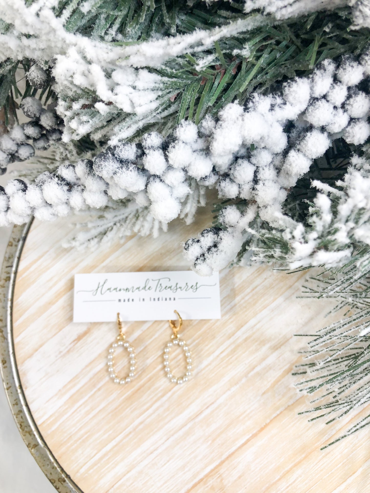 Pearl Oval Small Dangles