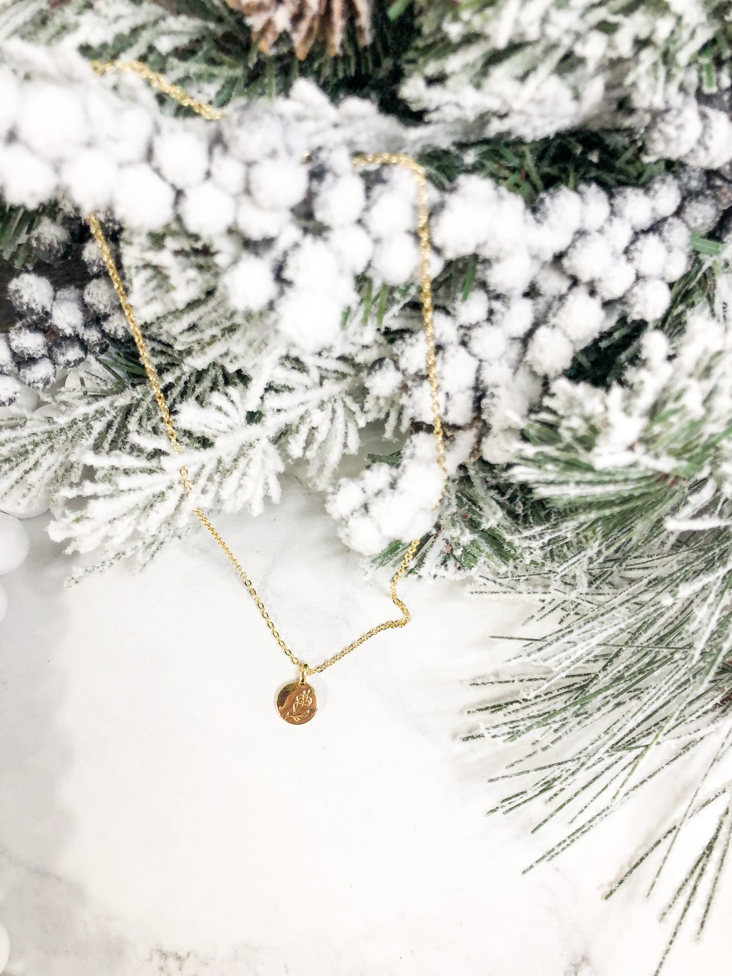 Flower Imprint Necklace