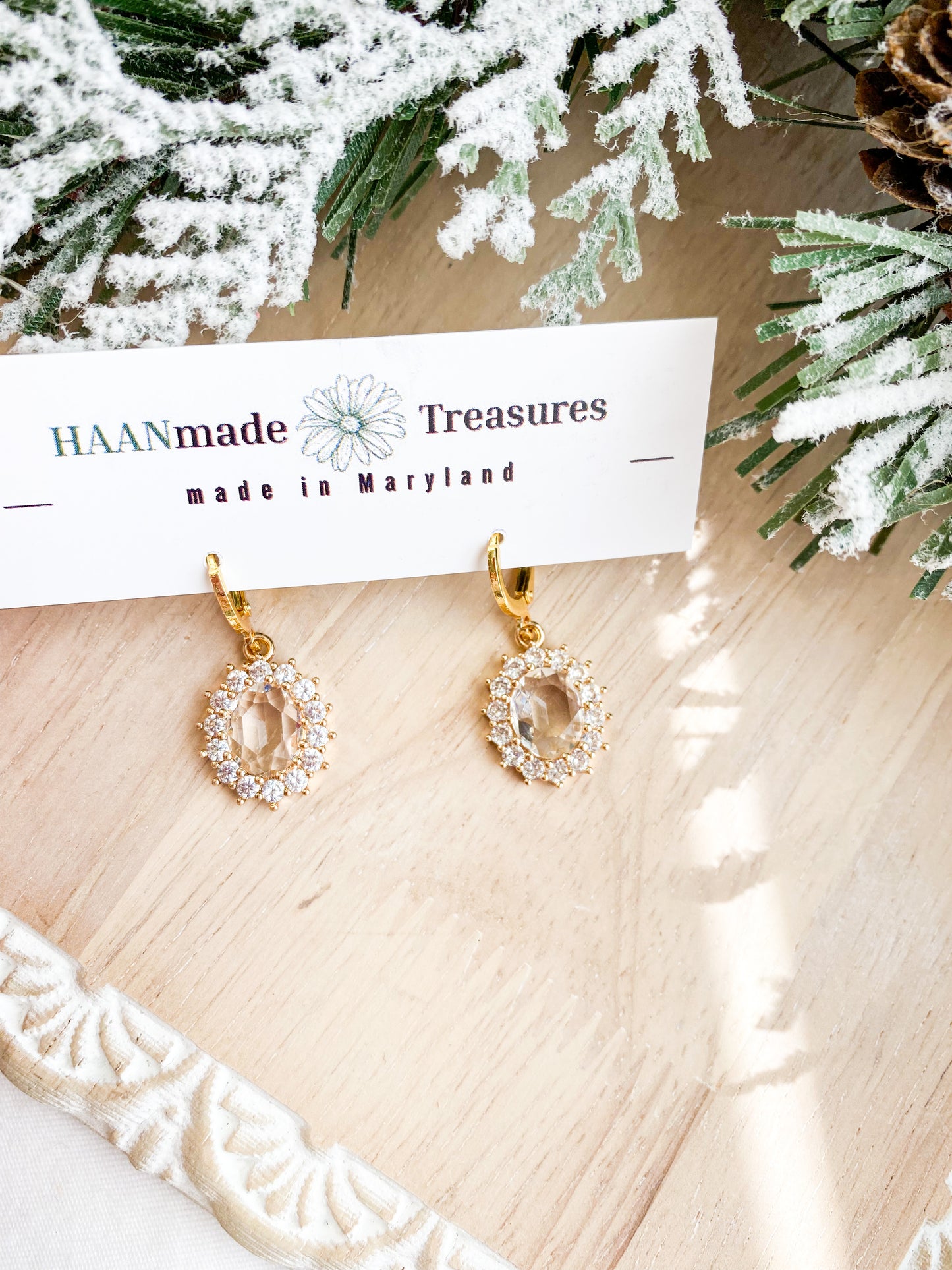 Champagne & Diamond Small Dangles