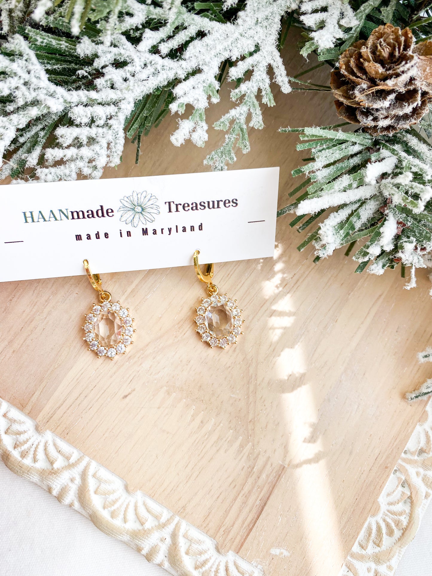 Champagne & Diamond Small Dangles