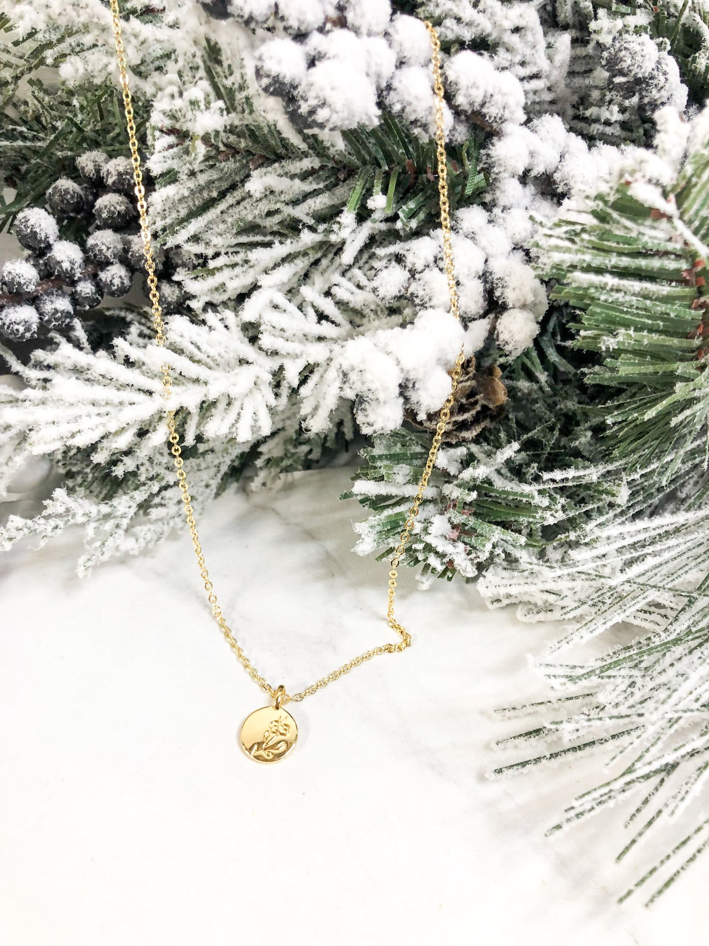 Flower Imprint Necklace