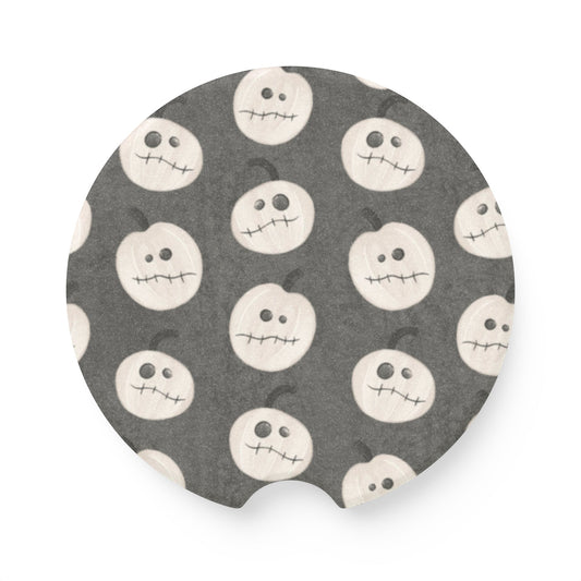 Spooky Pumpkins Soapstone Car Coaster