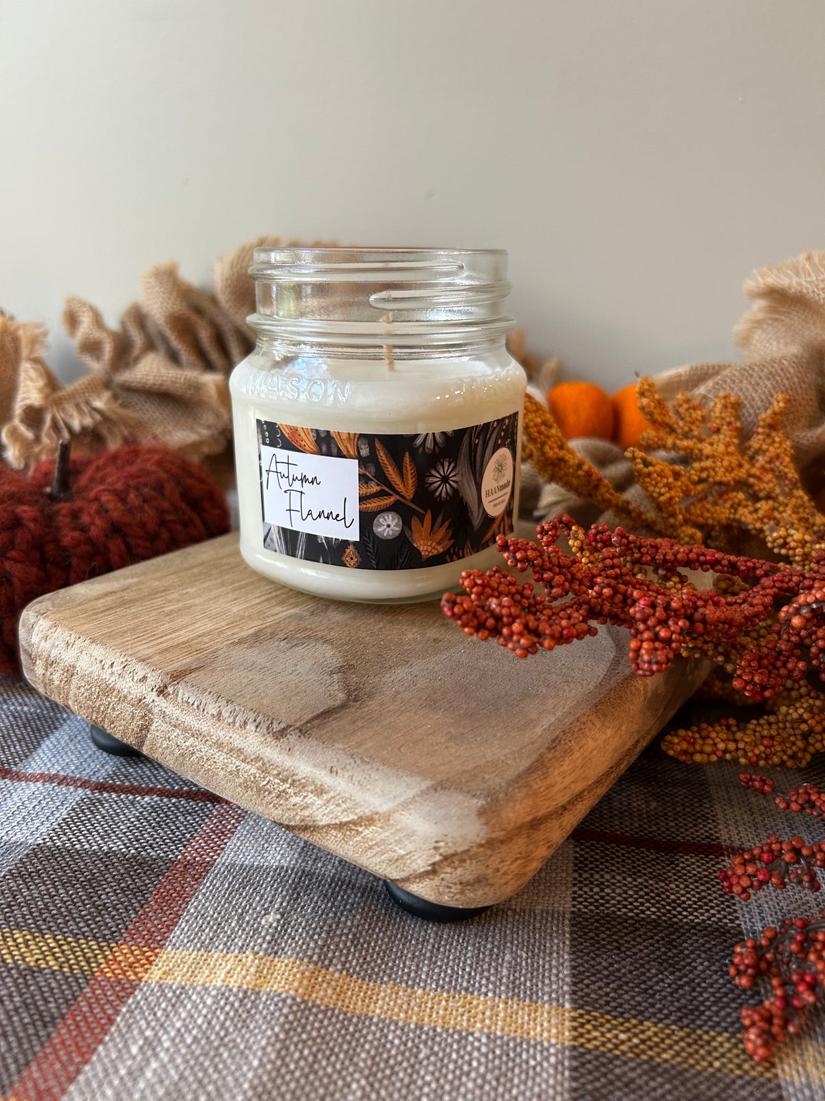 Autumn Flannel Fall Candle