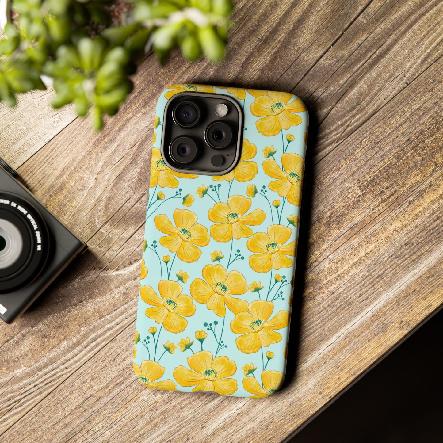 Yellow Sunshine Flowers Tough Phone Case