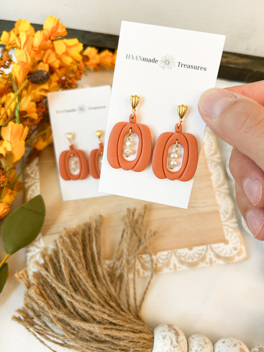 Pumpkin Pearl Dangles
