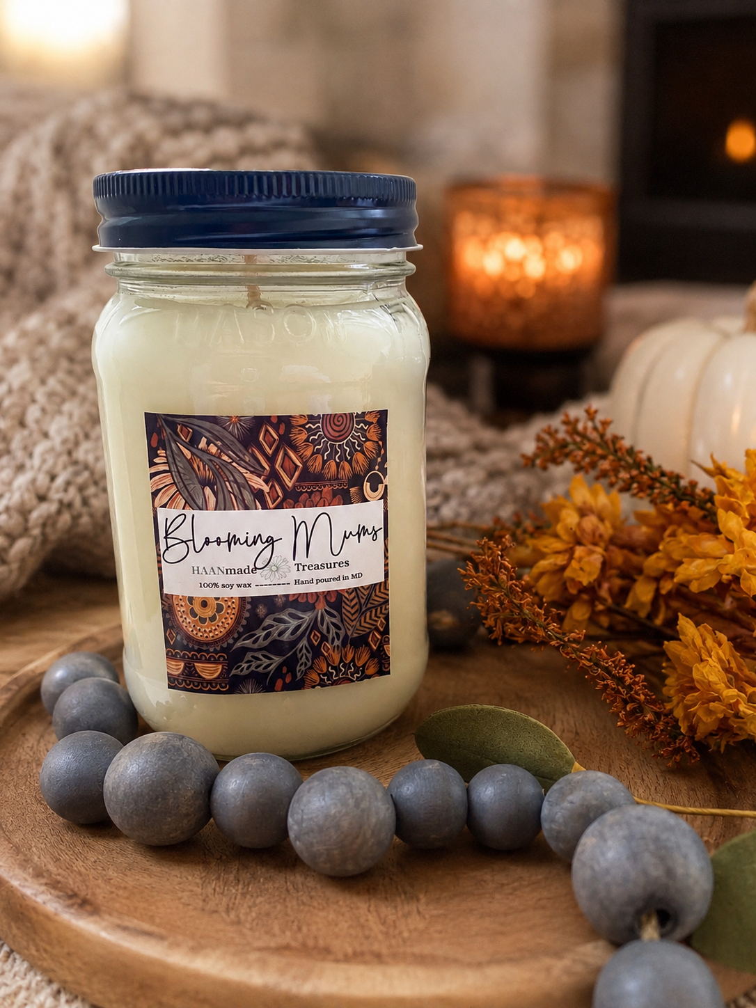 Blooming Mums Fall Candle