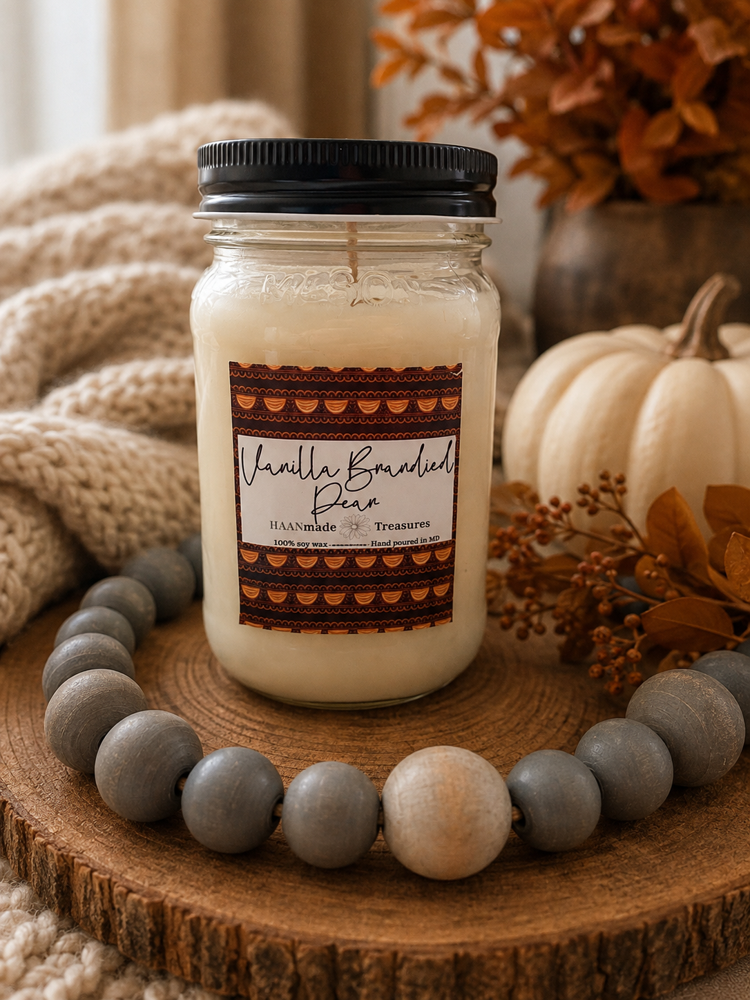 Vanilla Brandied Pear Fall Candle