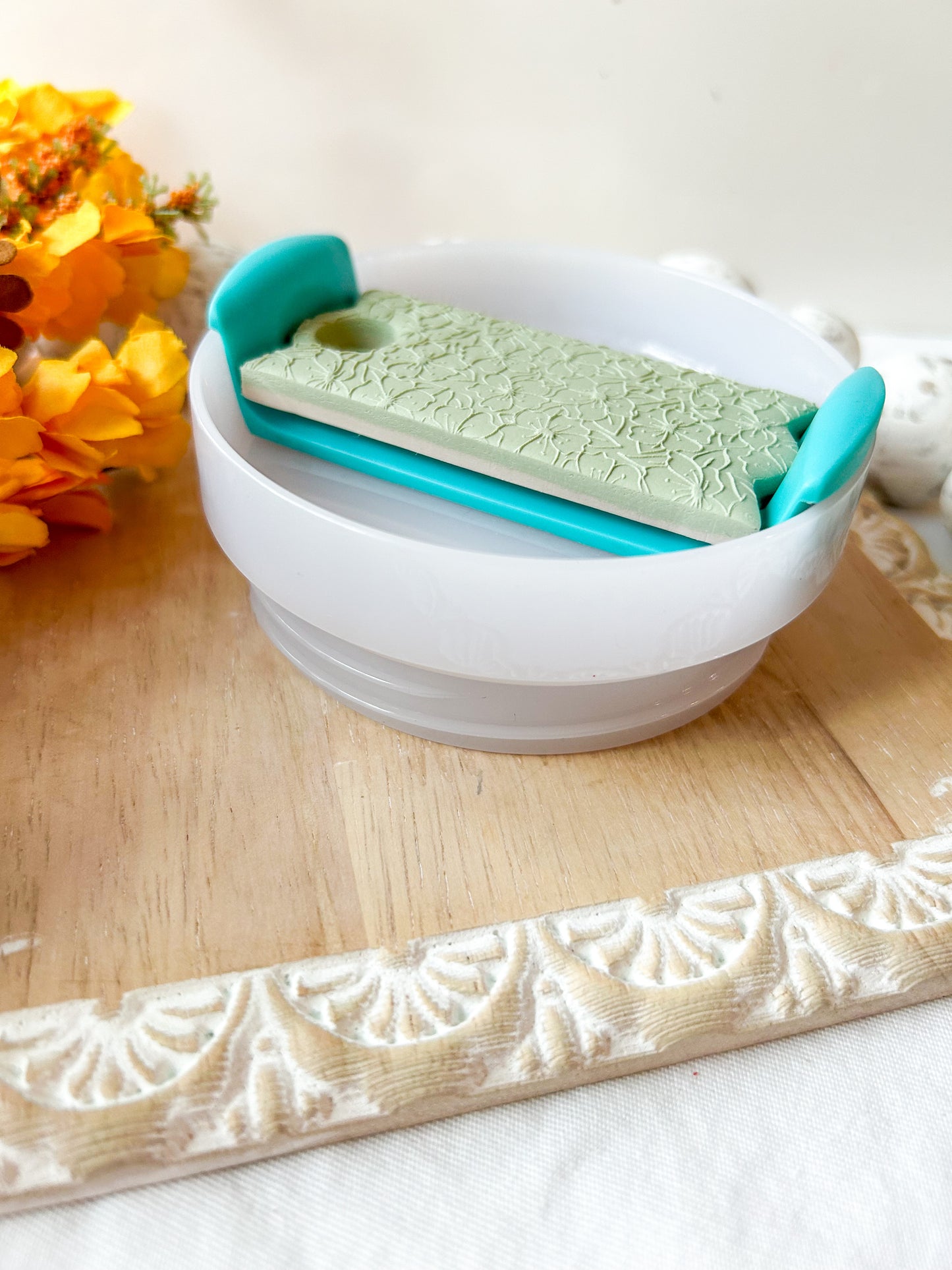 Textured Floral Stanley Topper