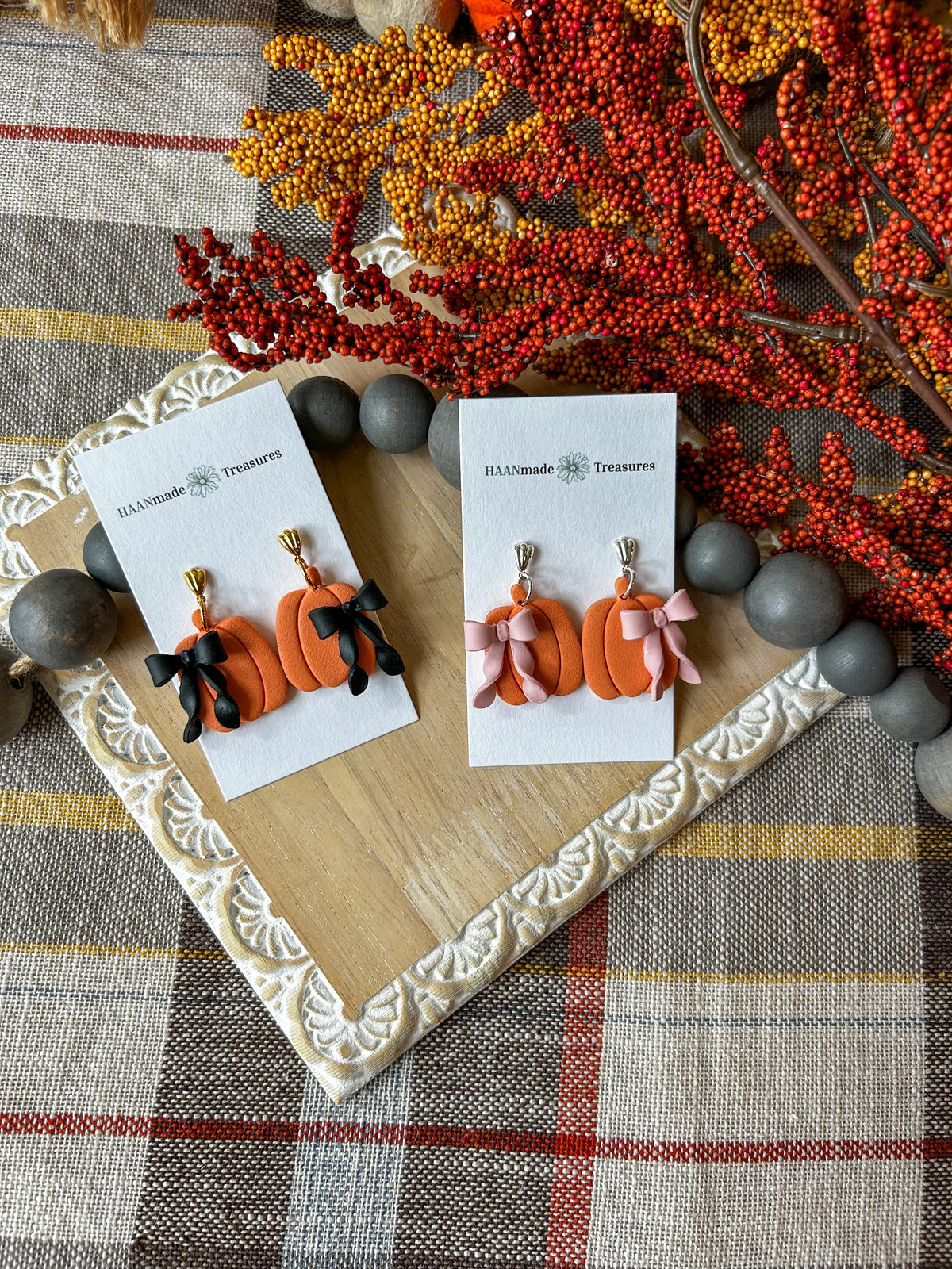 Pumpkin Bow Earrings