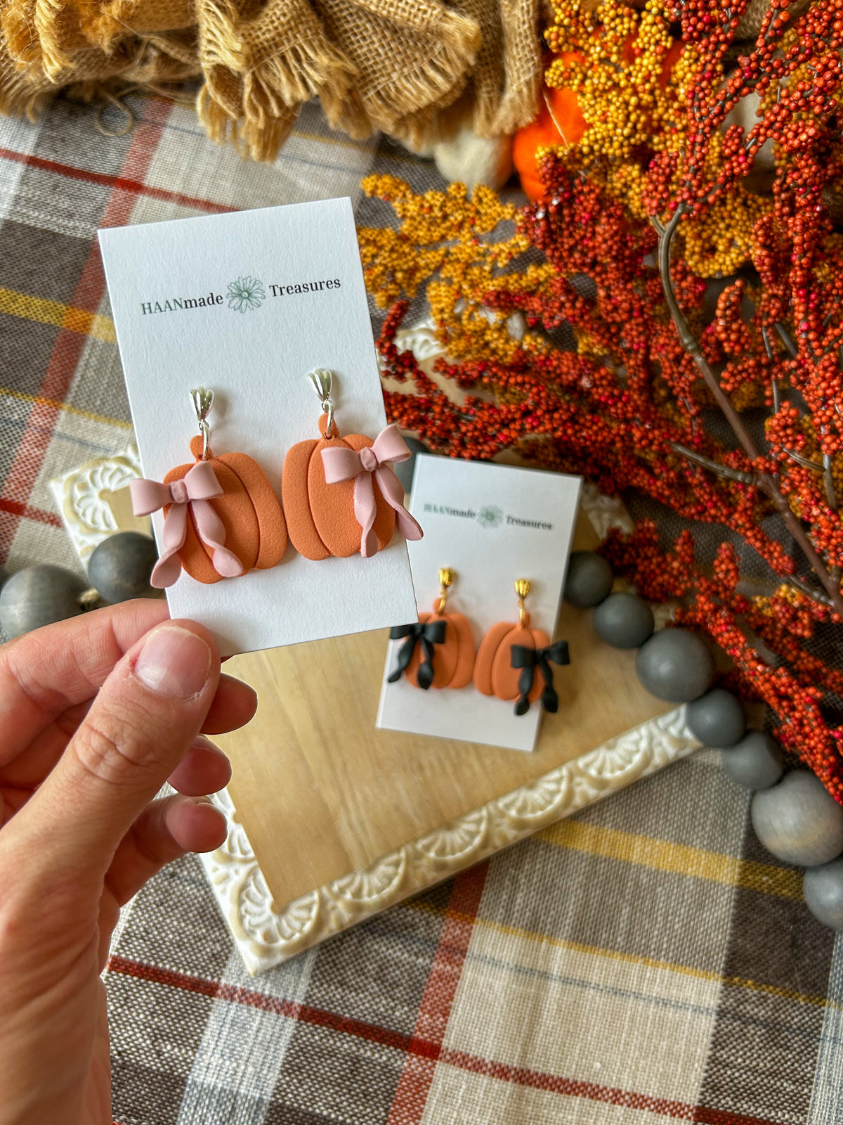 Pumpkin Bow Earrings