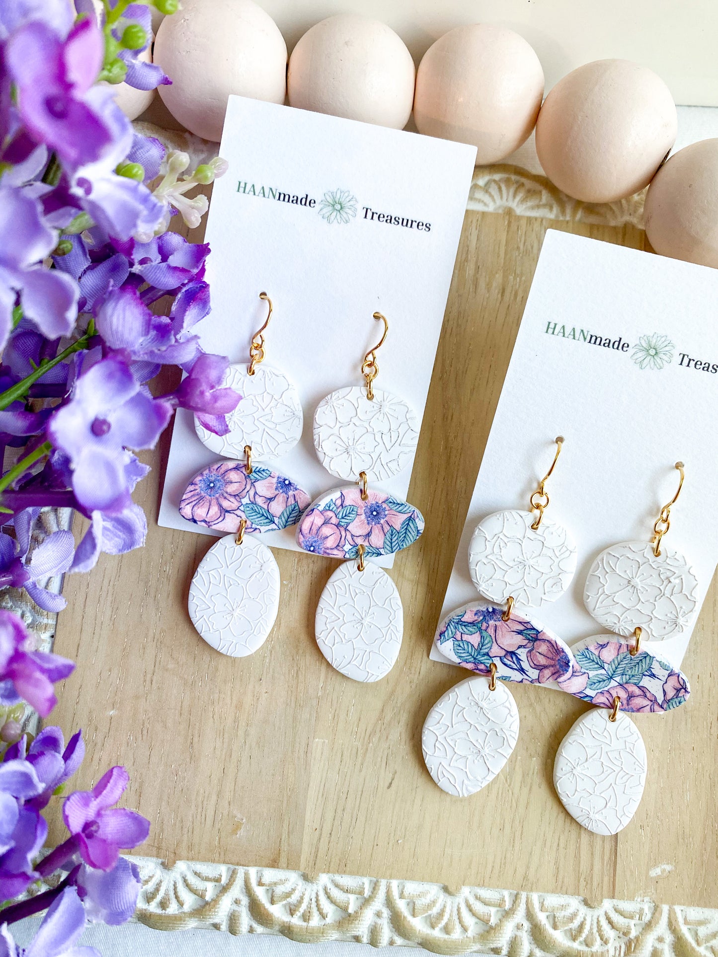 Floral Abstract Dangles