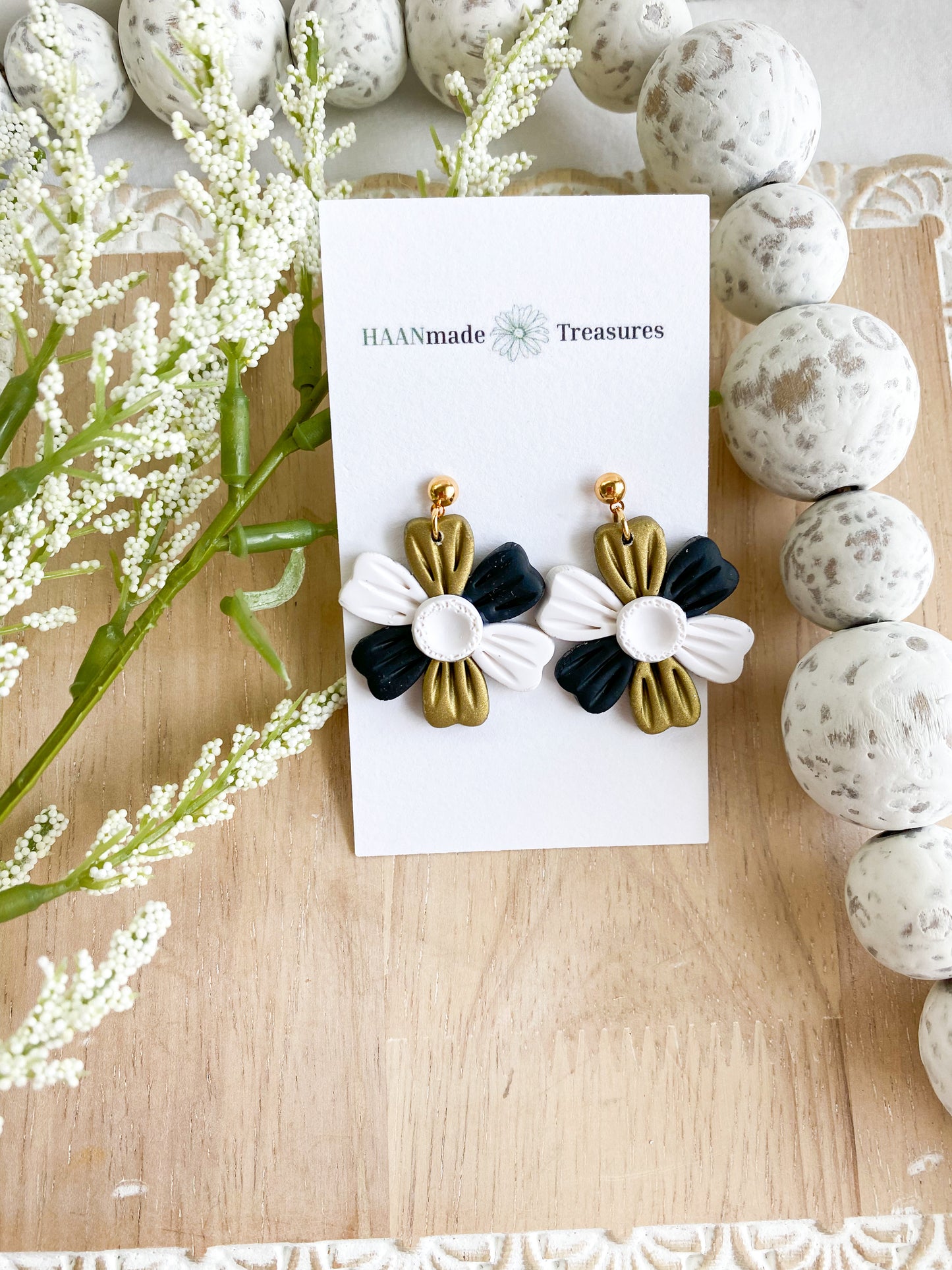 Black & Gold Flowers