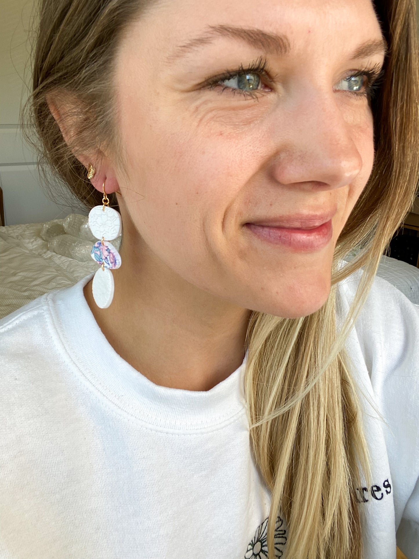 Floral Abstract Dangles