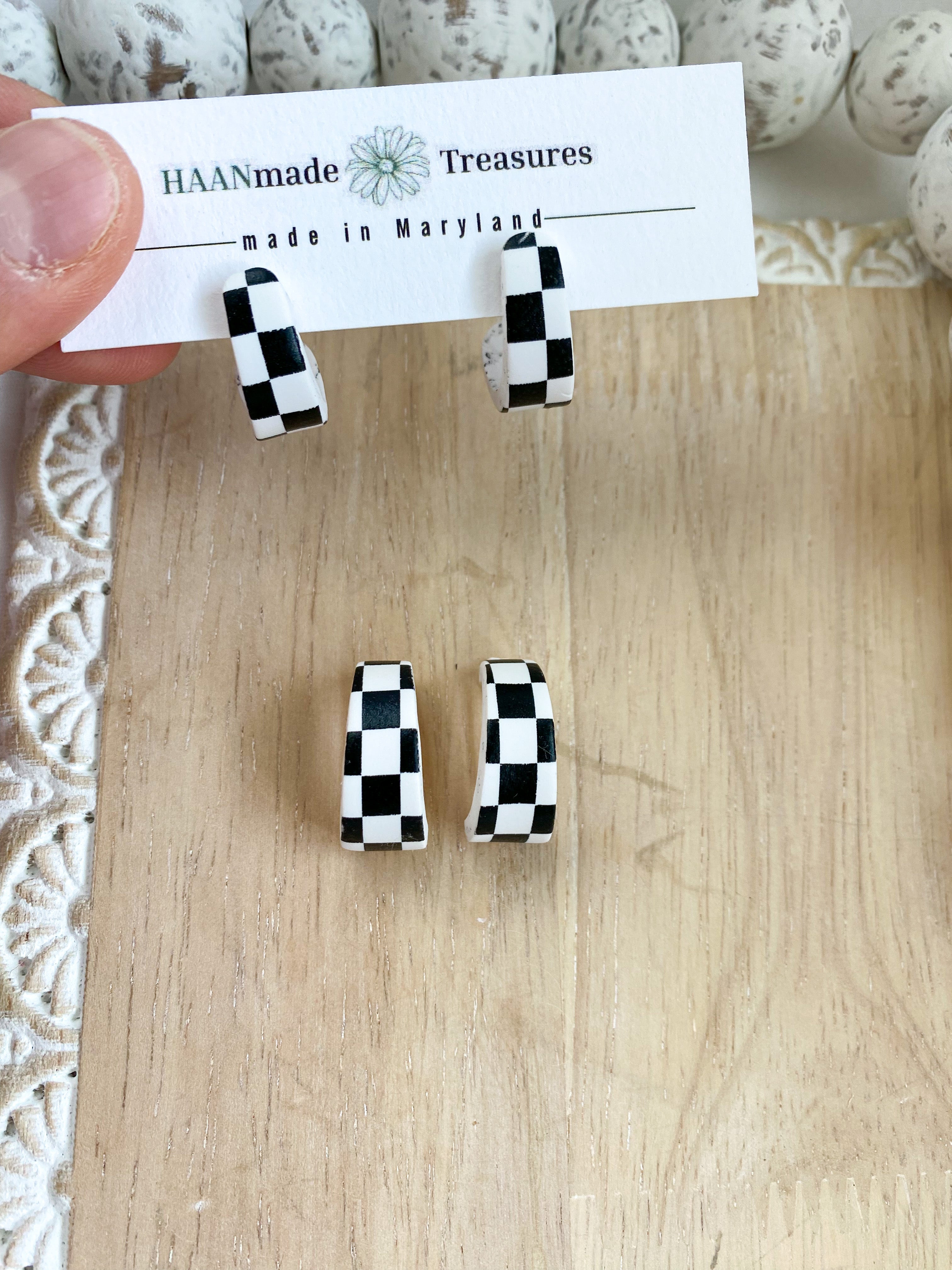 Checkered Mini Hoops