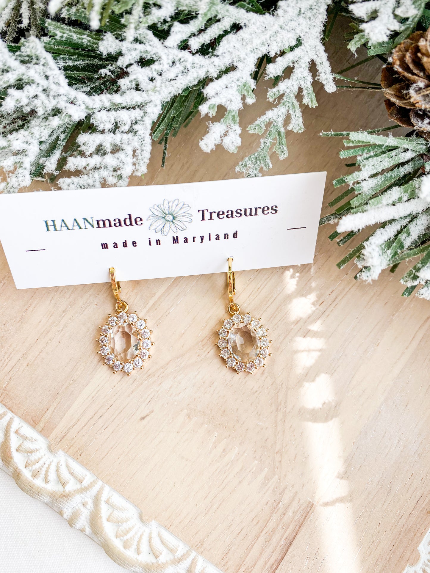 Champagne & Diamond Small Dangles